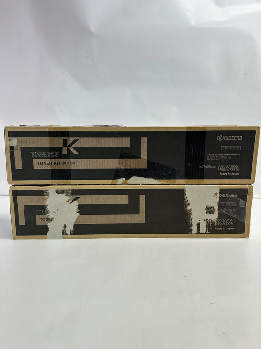 2 New OEM Kyocera TASKalfa 3050ci,3051ci Black Toners TK-8307K 1T02LK0US1001