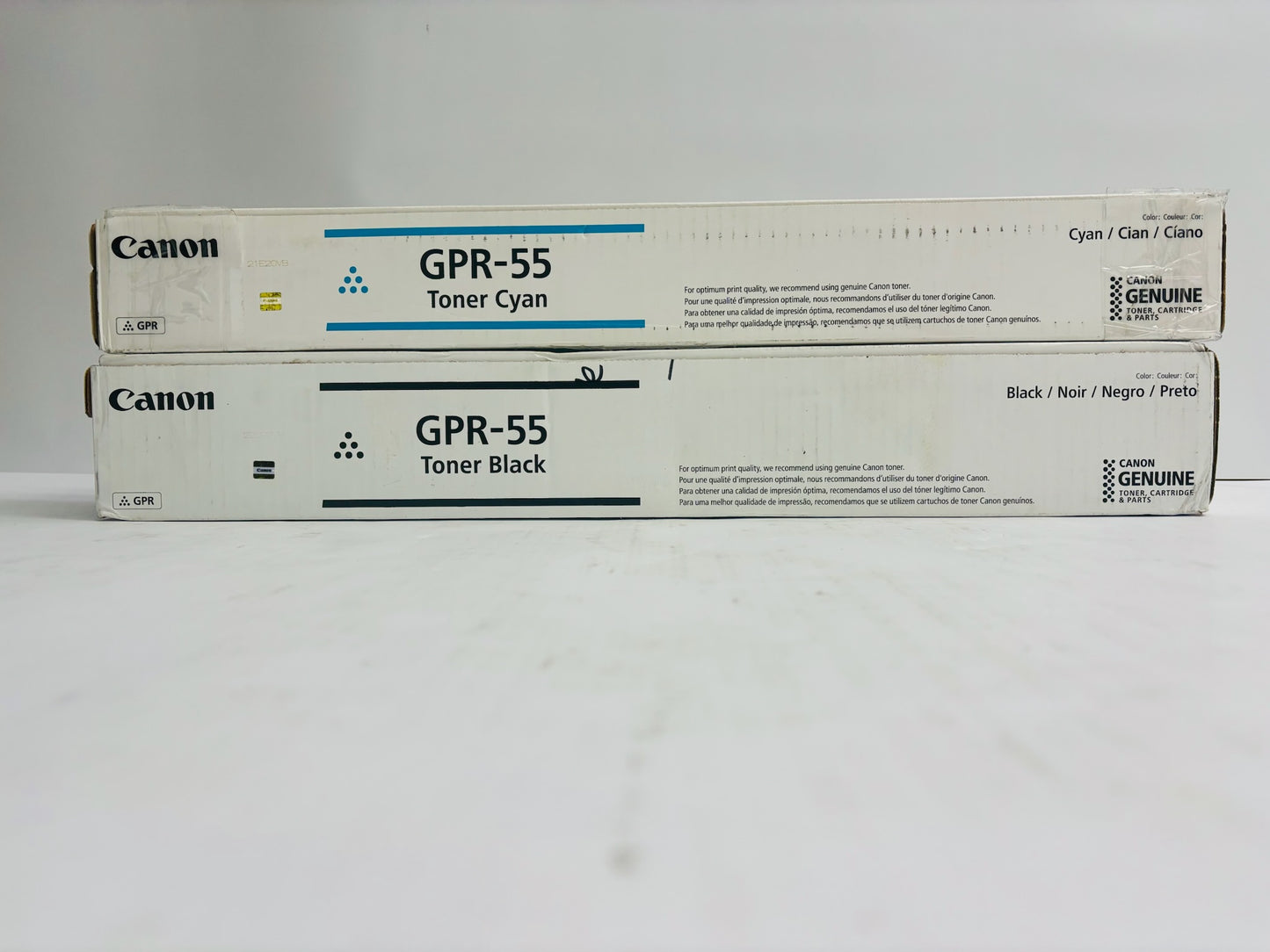 2 Open OEM Canon iRA C5535i,C5540i,C5550 Cyan & Black Toners GPR-55C, GPR-55K