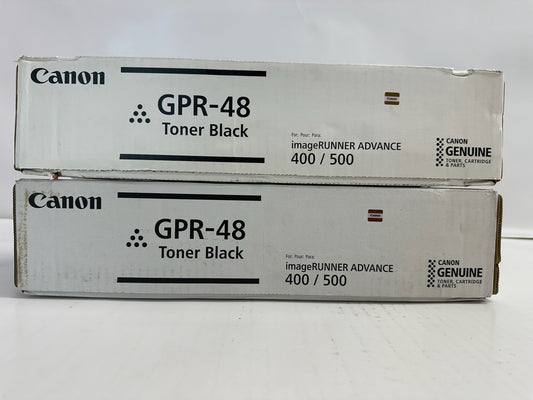 2 NEW OEM Canon iR ADV. 400iF,500iF Black Toner Cartridge GPR-48 2788B003(AA,AB)