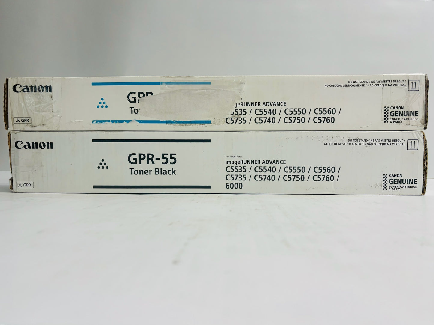 2 Open OEM Canon iRA C5535i,C5540i,C5550 Cyan & Black Toners GPR-55C, GPR-55K
