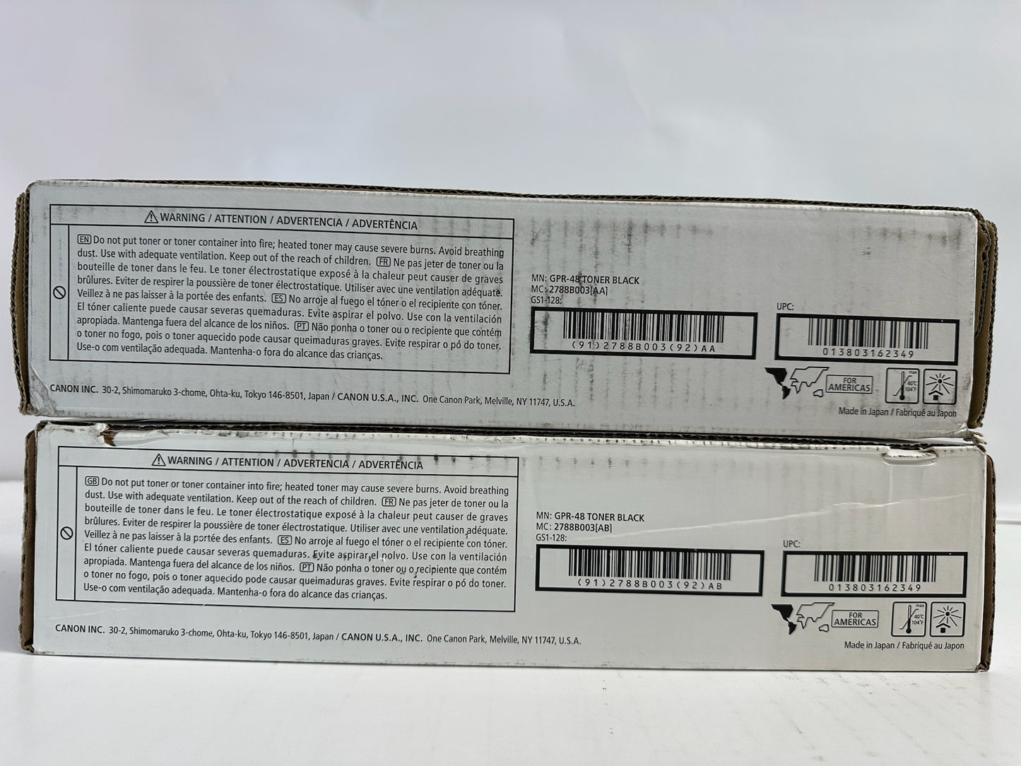 2 NEW OEM Canon iR ADV. 400iF,500iF Black Toner Cartridge GPR-48 2788B003(AA,AB)
