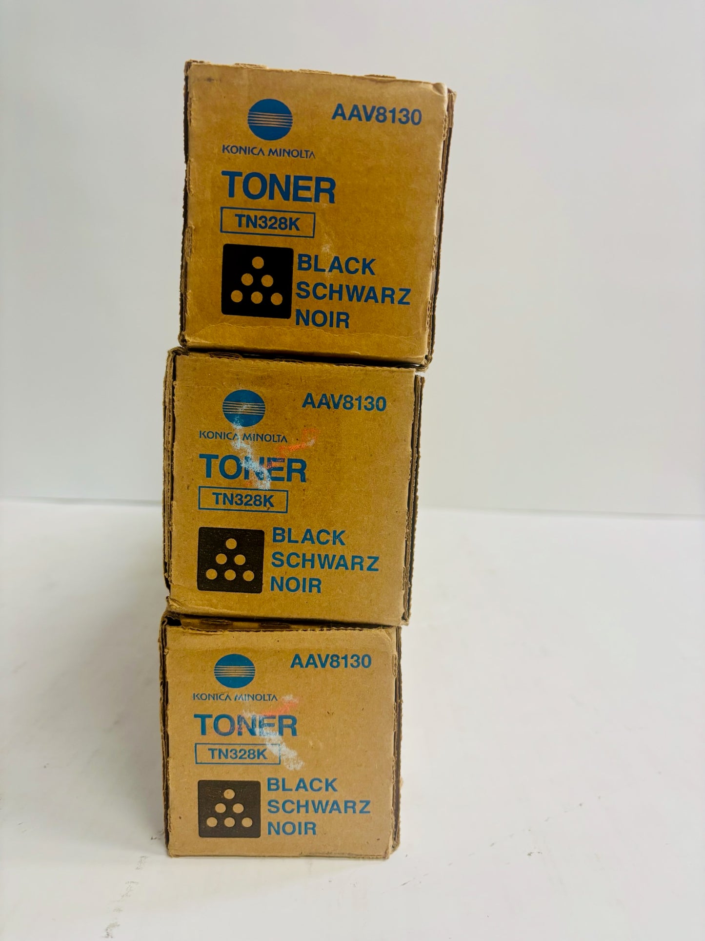 3 Genuine Konica Minolta Bizhub C250i,C300i,C360i TN328 Black Toners TN328K