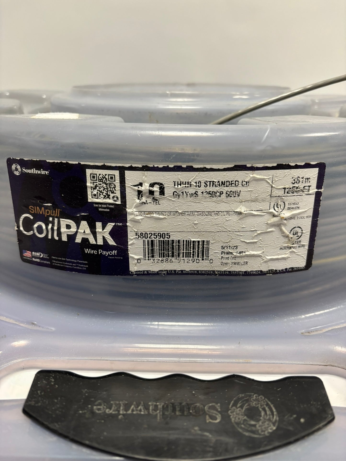 SouthWire CoilPAK 10 White Red THHN 600V 984Ft 300m 58025905
