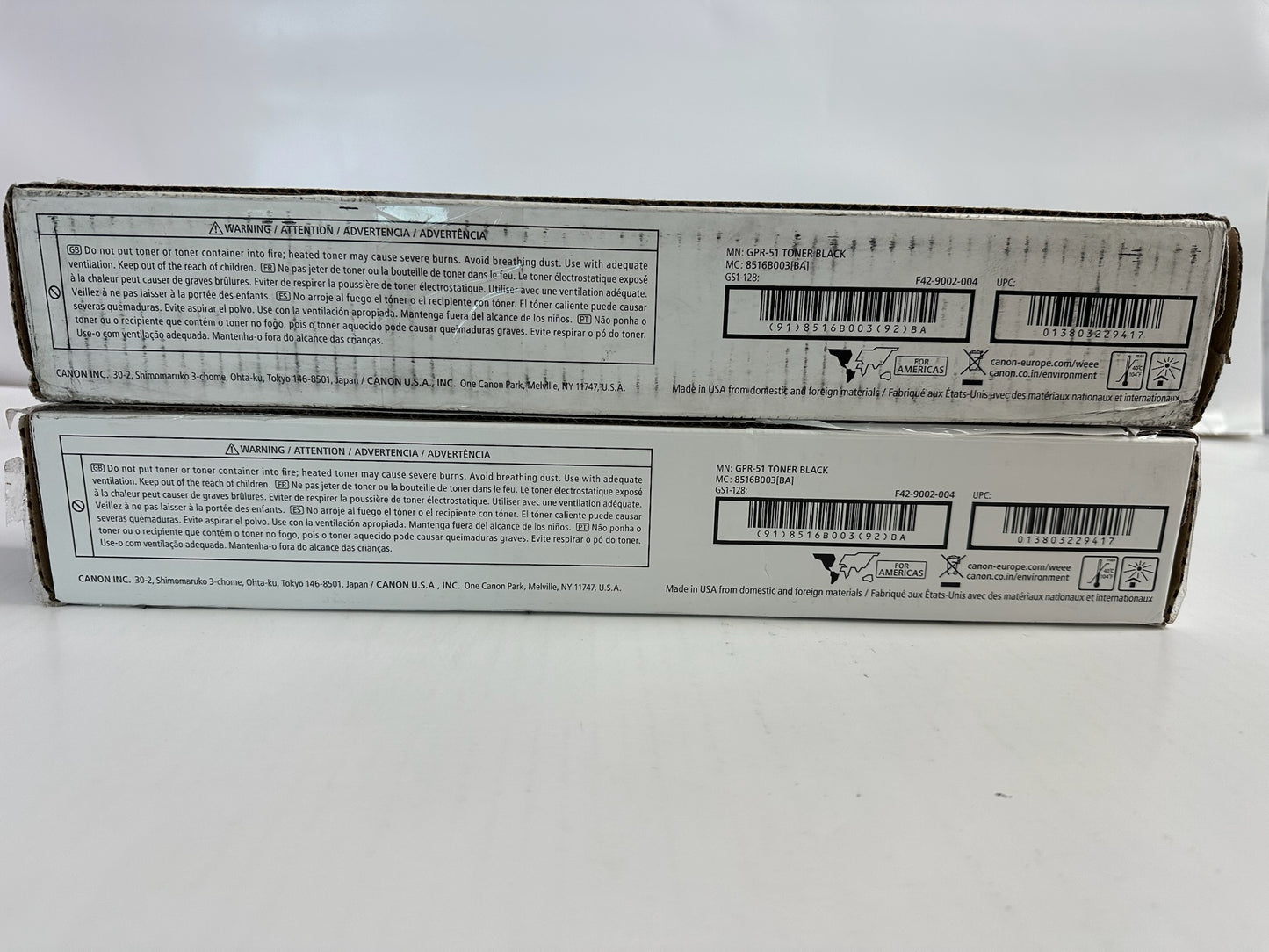 2 New Genuine Canon iR ADV C250,C350,C355 Black Toners GPR-51K 8516B003(92)BA
