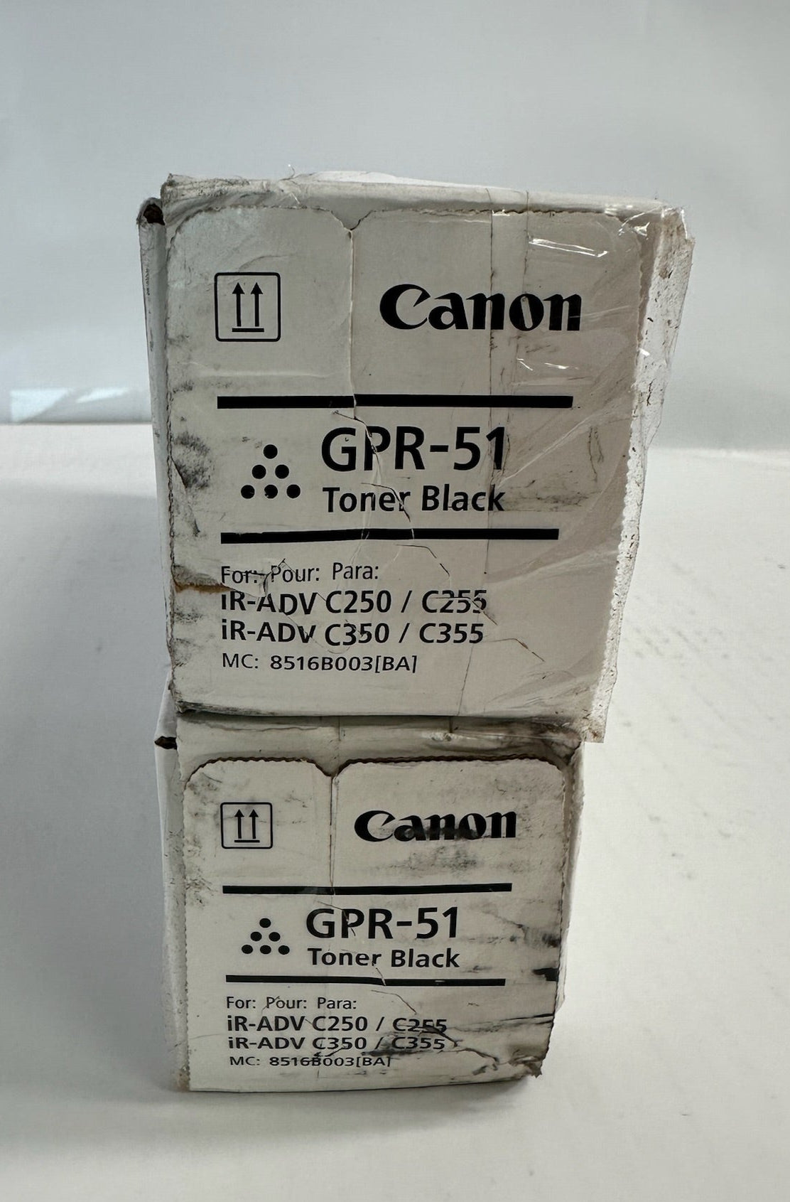 2 New Genuine Canon iR ADV C250,C350,C355 Black Toners GPR-51K 8516B003(92)BA