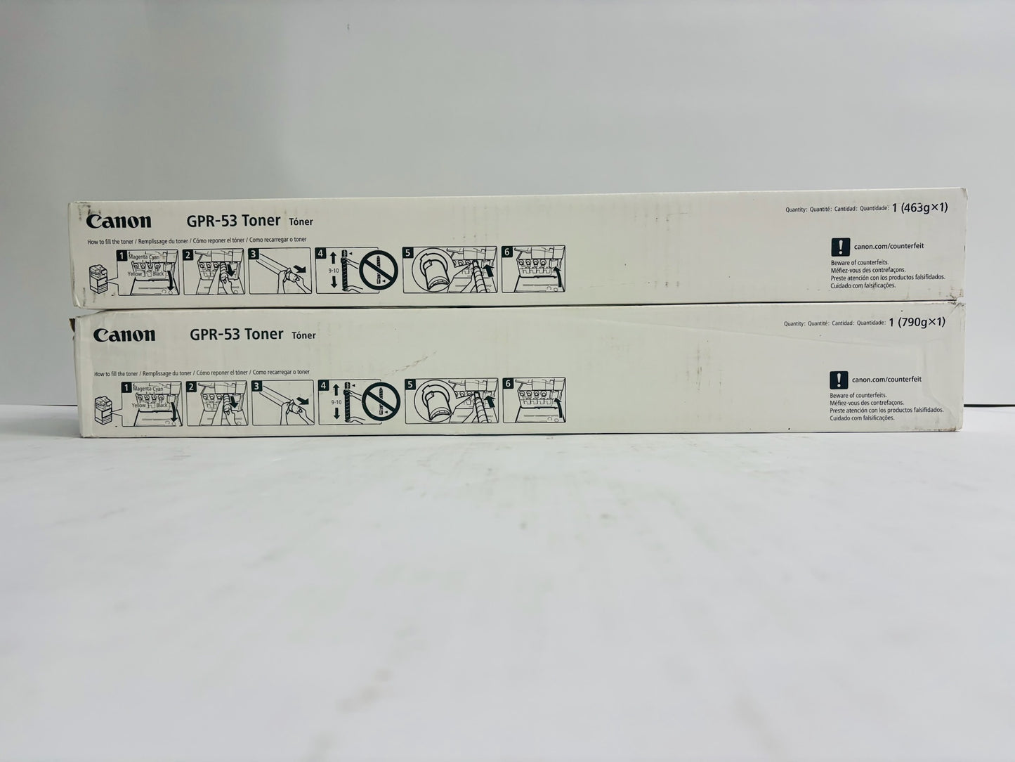 2 Genuine Canon iR Advance C3325,C3330,C3525 Yellow & Black Toner GPR-53Y, GPR-53K