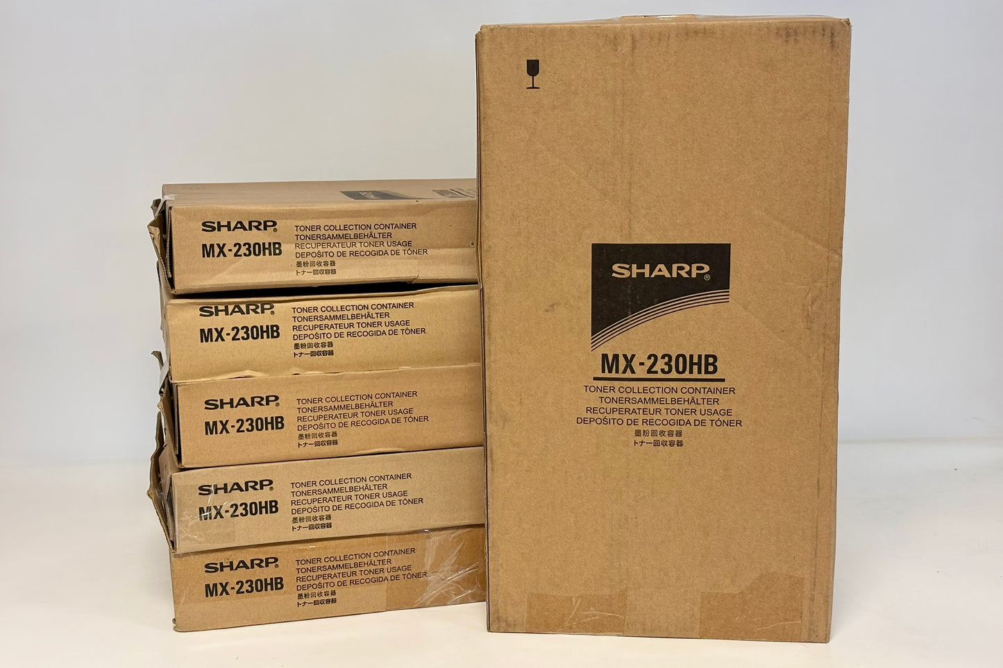 6 OEM Sharp MX-2310U,MX-2610N, MX-2615N,MX-3140N Waste Toner Container MX-230HB