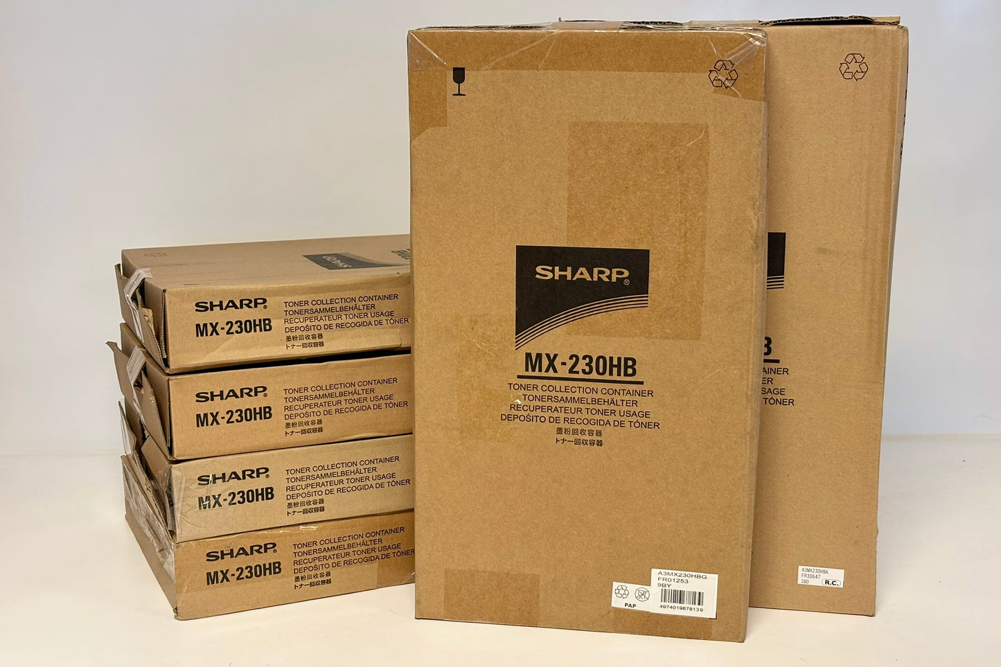 6 OEM Sharp MX-2310U,MX-2610N, MX-2615N,MX-3140N Waste Toner Container MX-230HB
