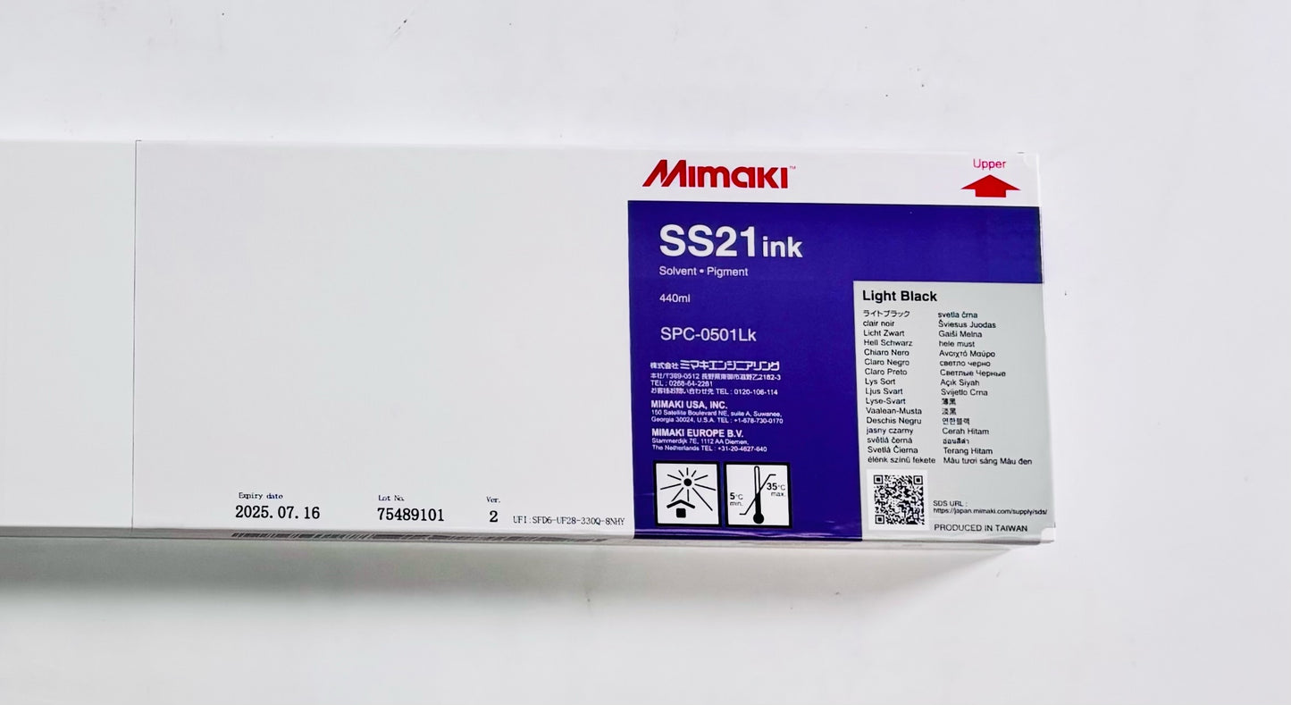 Open Genuine Mimaki JV33/CJV3 SS21 Light Black Solvent Ink SPC-0501LK (2025)