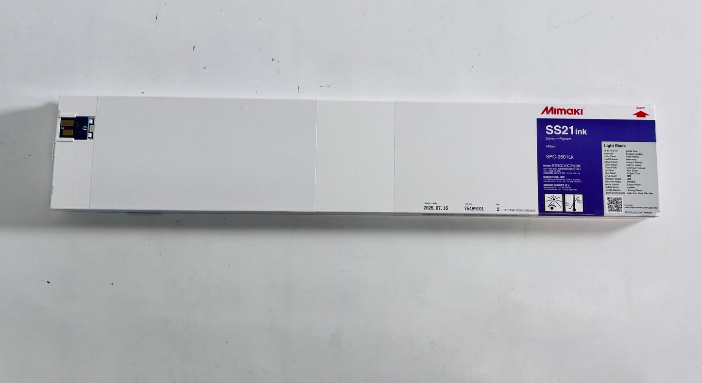 Open Genuine Mimaki JV33/CJV3 SS21 Light Black Solvent Ink SPC-0501LK (2025)