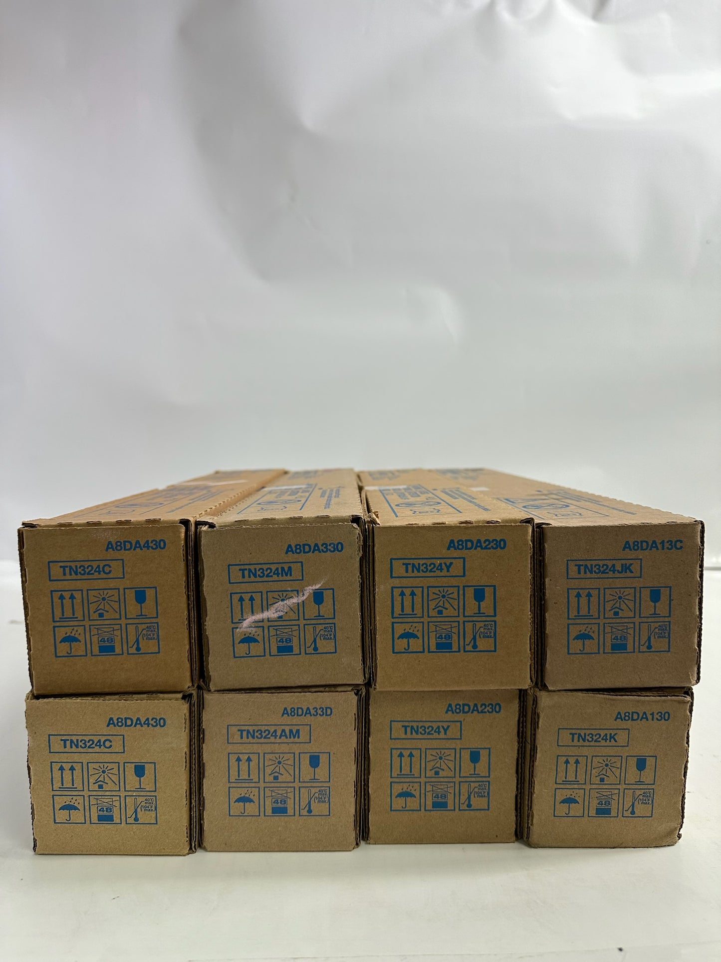 8 New Genuine Konica Minolta Bizhub C258,C308,C368 CCMMYYKK Toners TN324