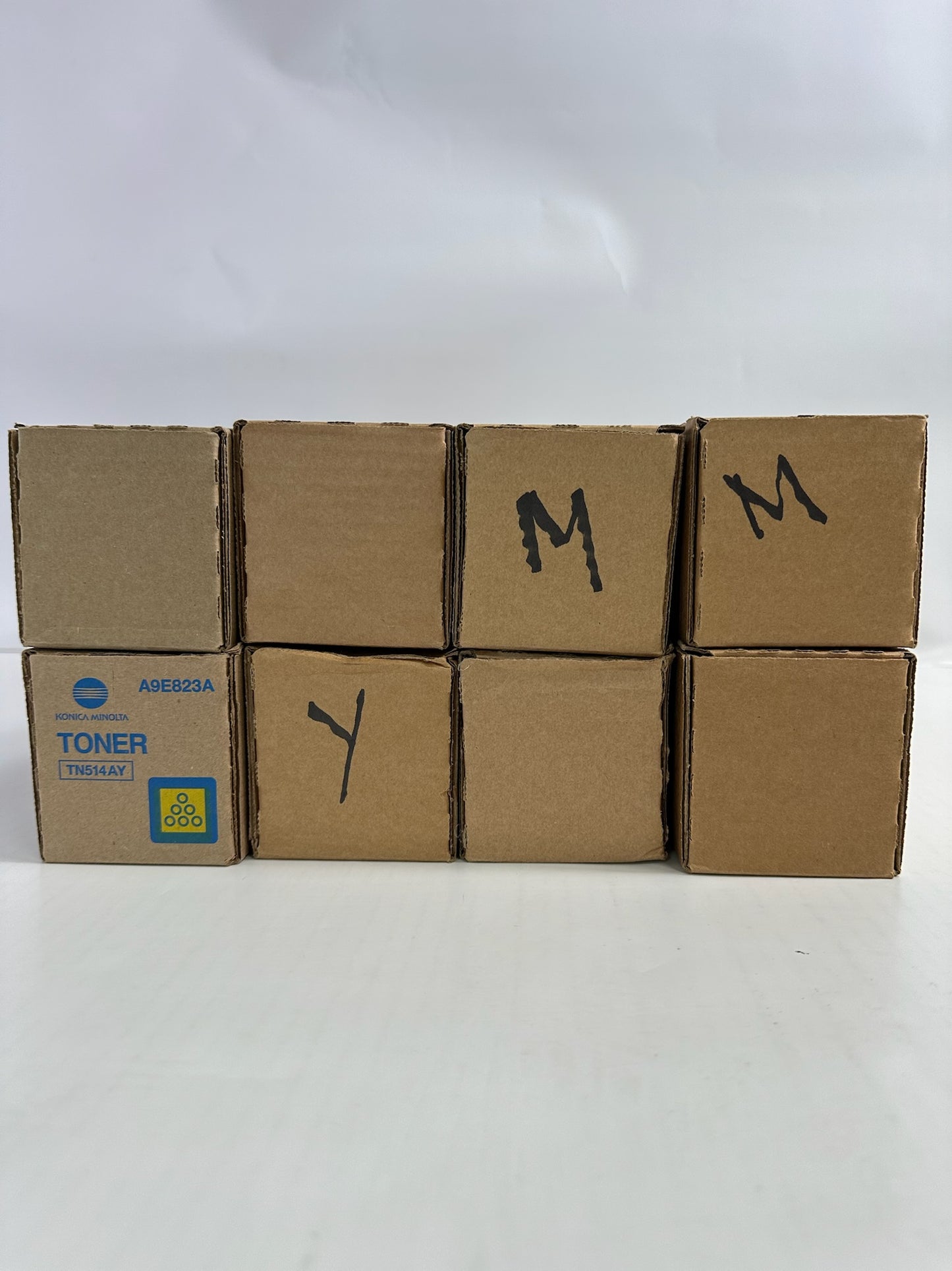 8 Genuine Konica Bizhub C458,C558,C658 MMMMMMYY Toners TN514(TN514AM,TN514AY)