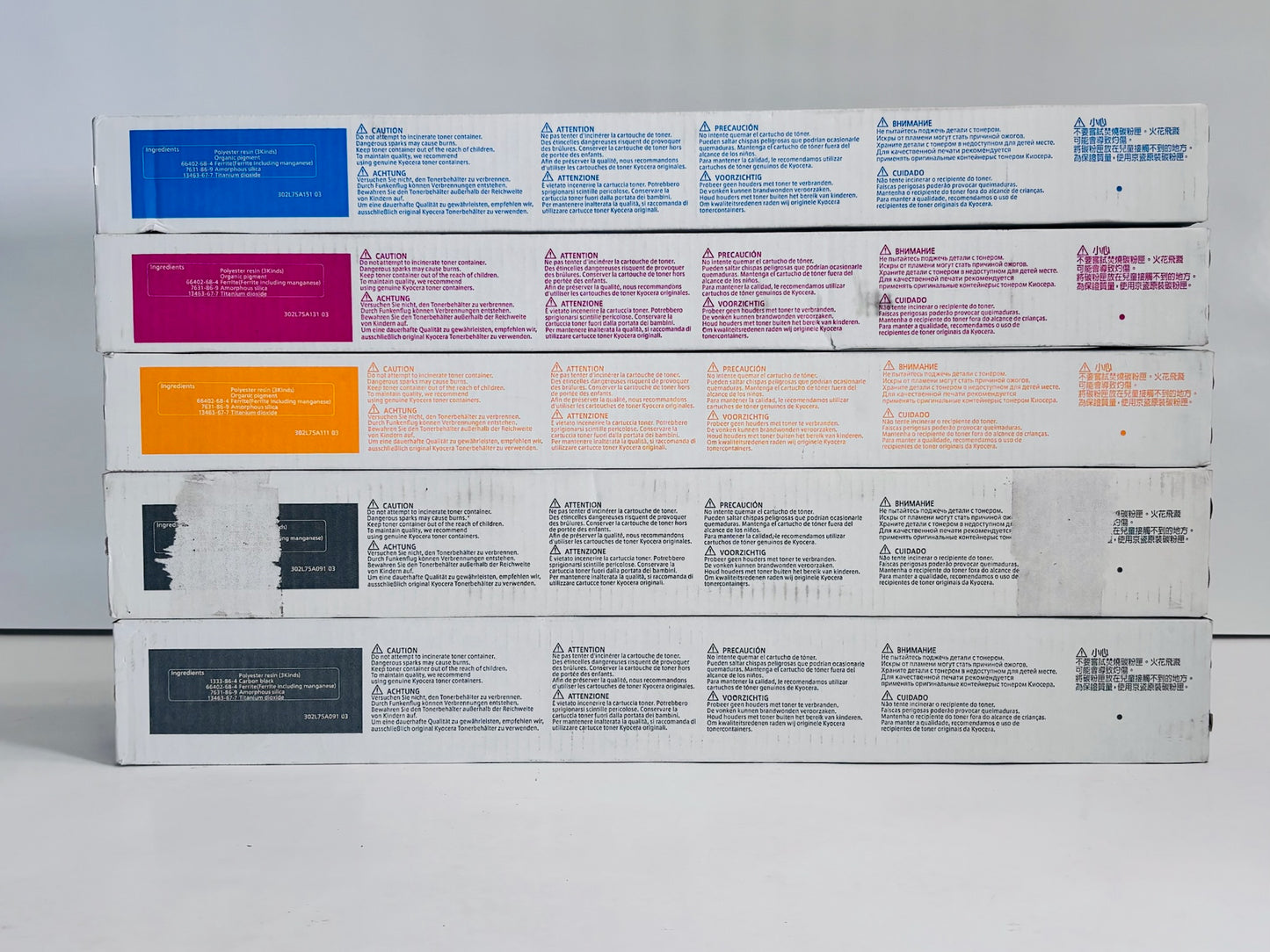 5 OEM Kyocera TASKalfa 2552ci, 2553ci Cyan, Mag, Yel & Black Toners TK-8347CMYKK