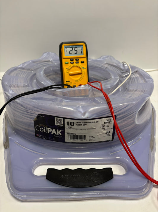 58025505 SouthWire CoilPAK 823Ft 251m Stranded 10 White THHN 600V Same Day Shipping