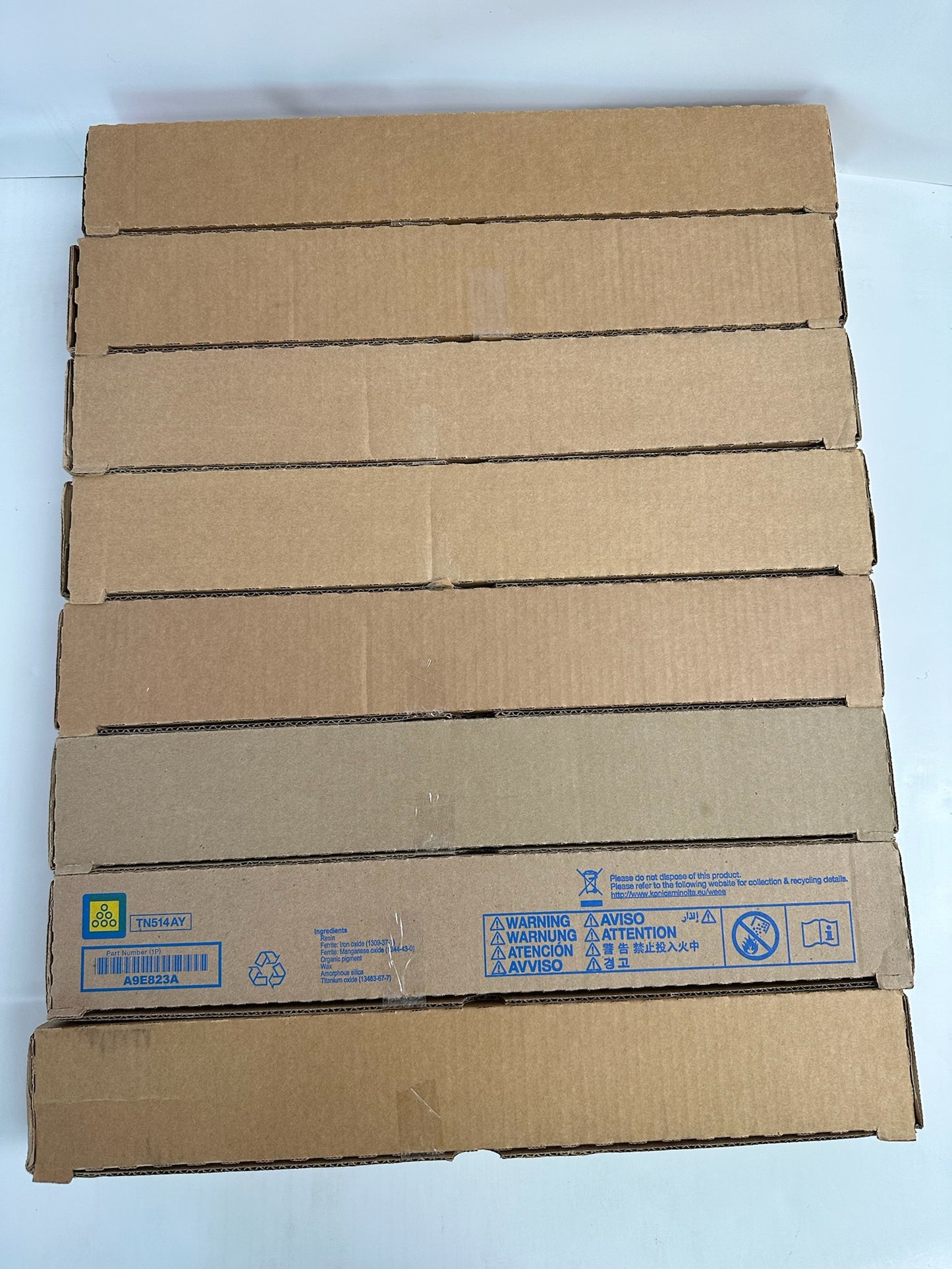 8 Genuine Konica Bizhub C458,C558,C658 MMMMMMYY Toners TN514(TN514AM,TN514AY)