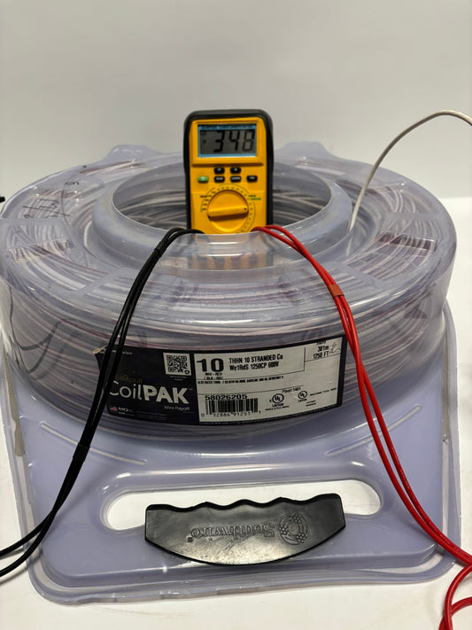 58026205 SouthWire CoilPAK 1141Ft 348m Stranded 10 White Red THHN 600V Same Day Shipping