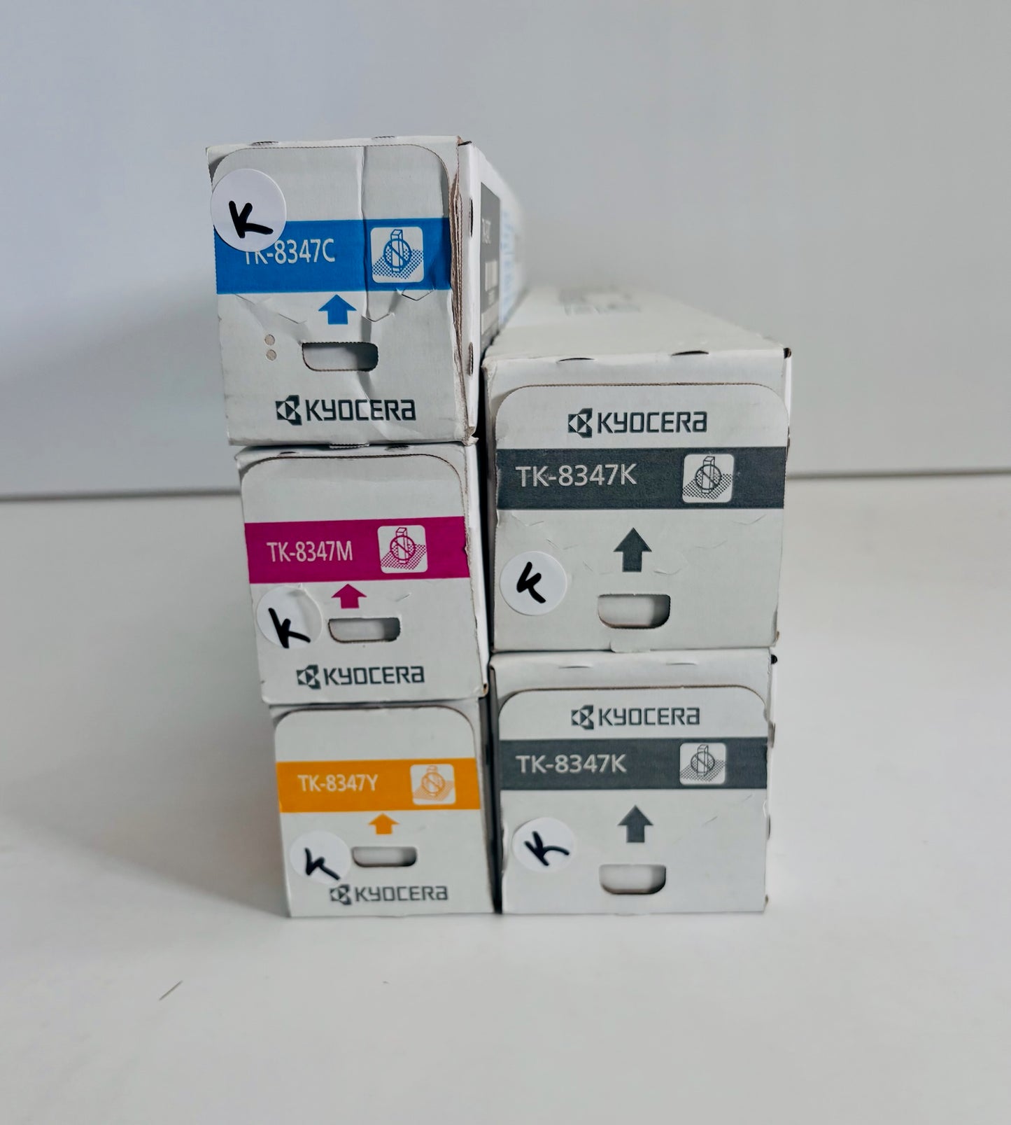 5 OEM Kyocera TASKalfa 2552ci, 2553ci Cyan, Mag, Yel & Black Toners TK-8347CMYKK