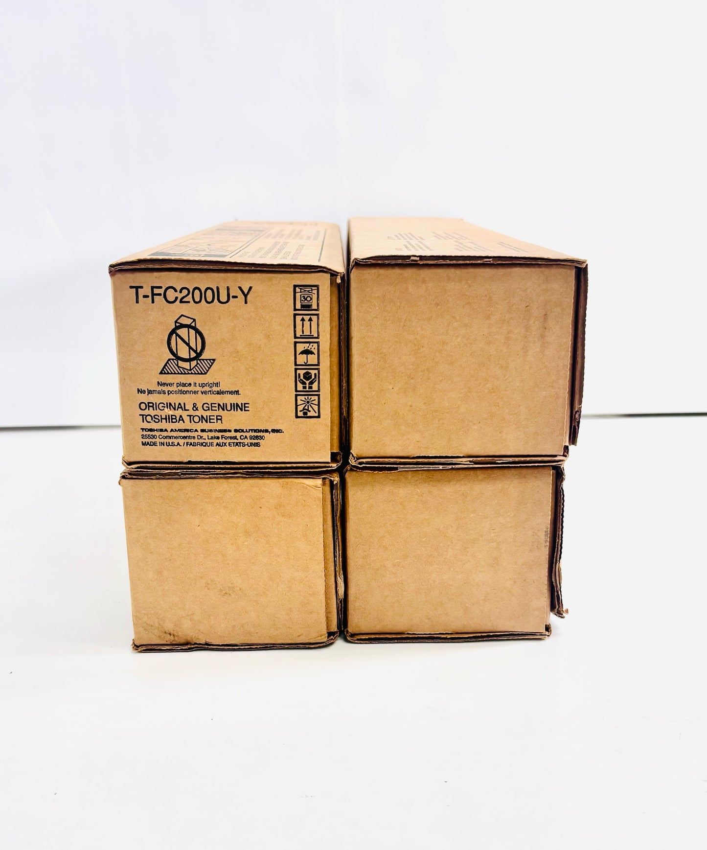 4 OEM Toshiba 2000AC, 2500AC CMYK Toners T-FC200U-CMYK (Open Mag & Black)