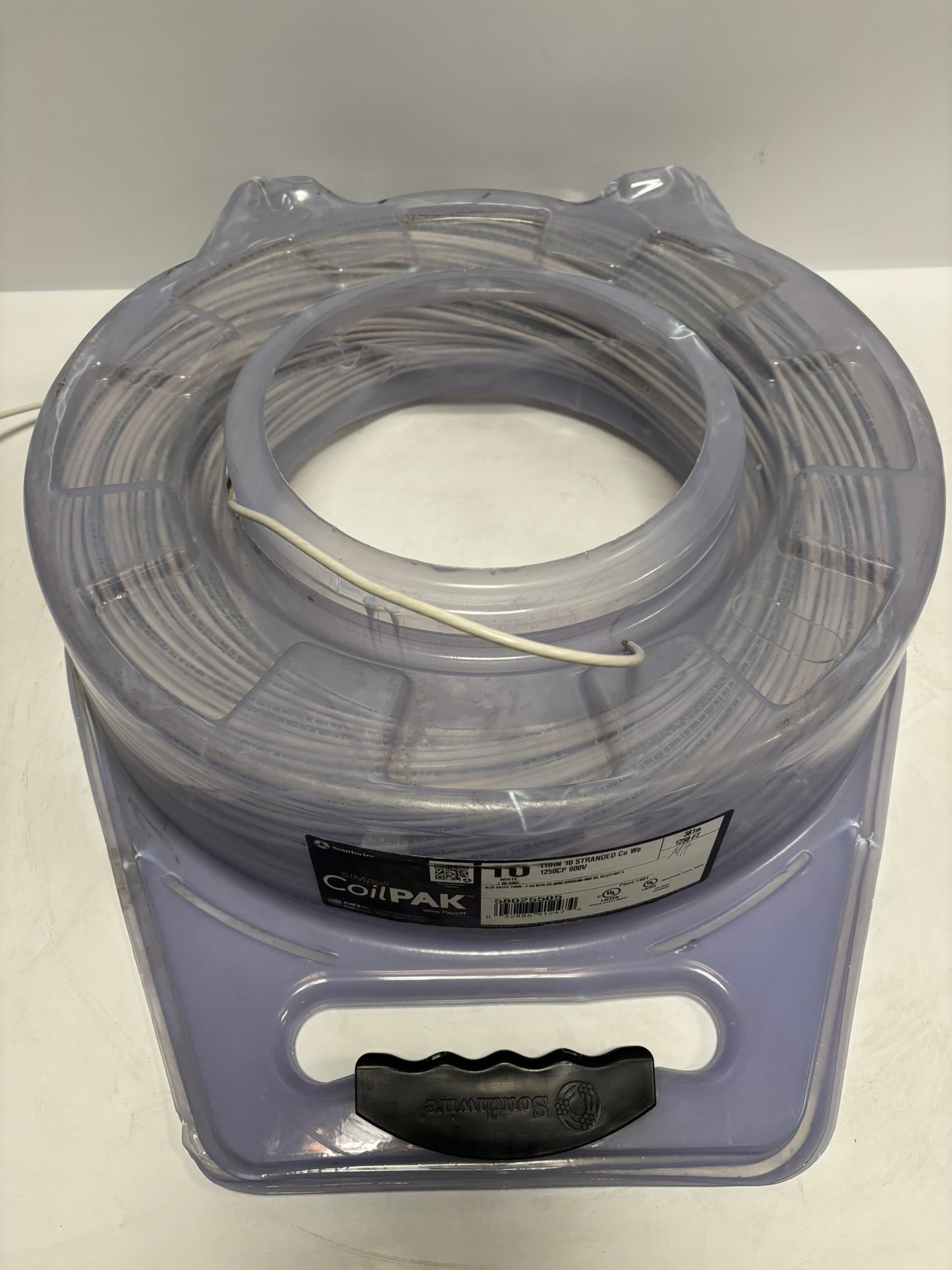 58025505 SouthWire CoilPAK 1059Ft 323m Stranded 10 White THHN 600V Same Day Shipping