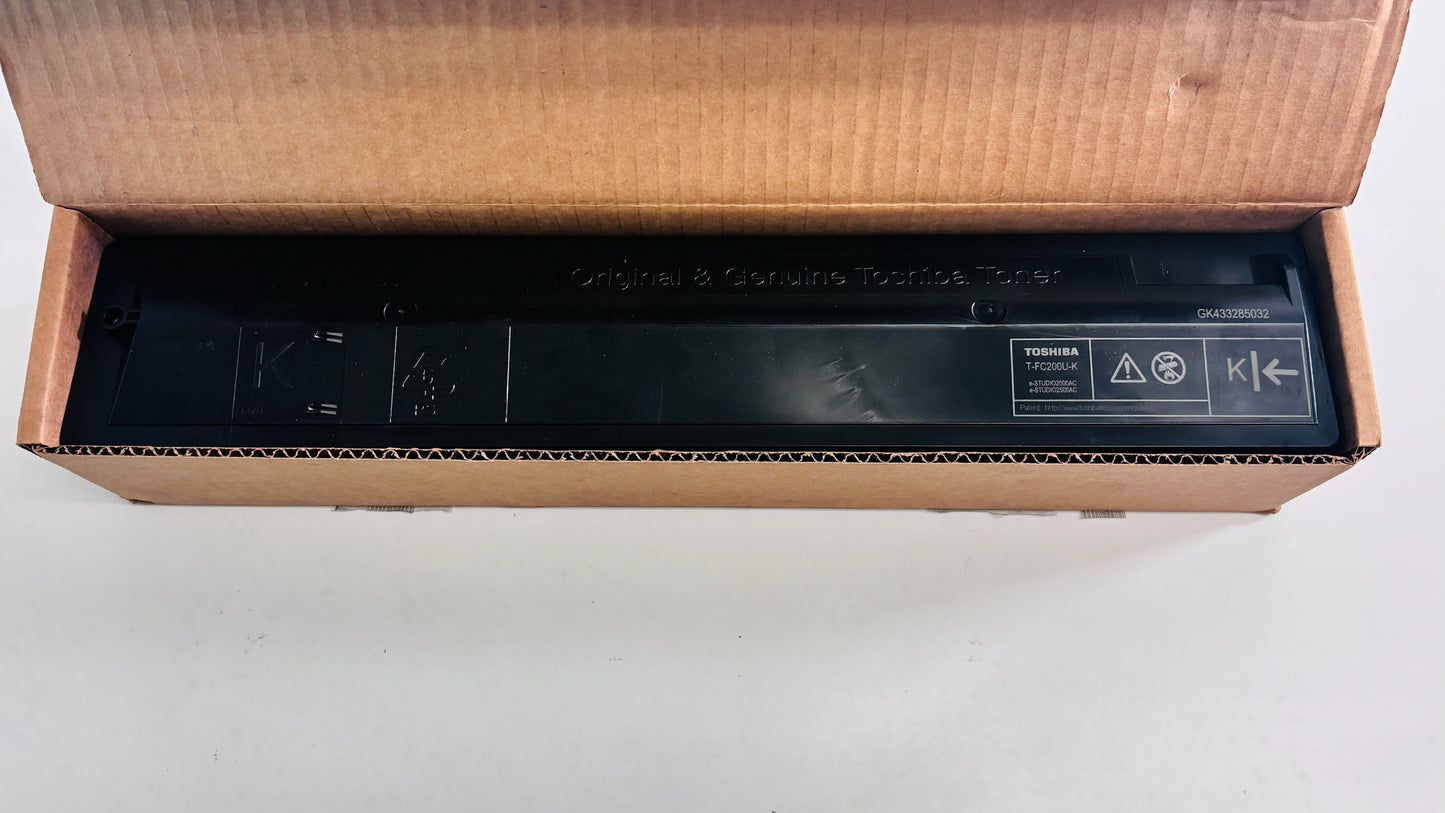 4 OEM Toshiba 2000AC, 2500AC CMYK Toners T-FC200U-CMYK (Open Mag & Black)