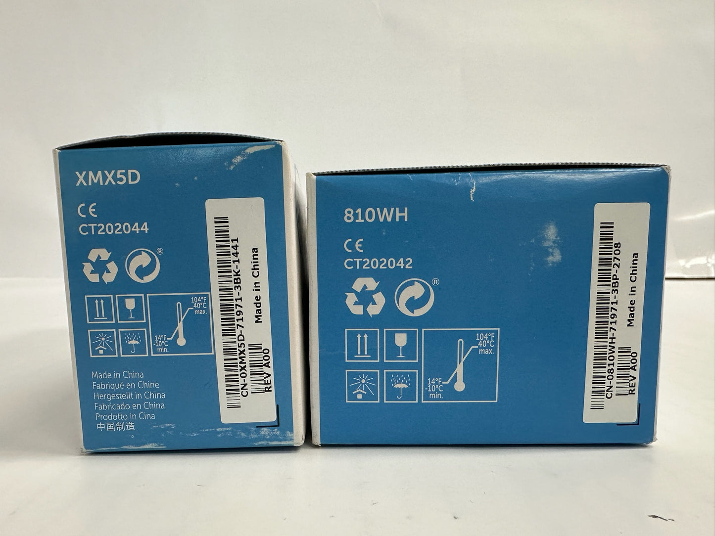 2 Genuine Dell CL1250,1350,1355,C1760 Magenta & Black Toner 810WH,XMX5D