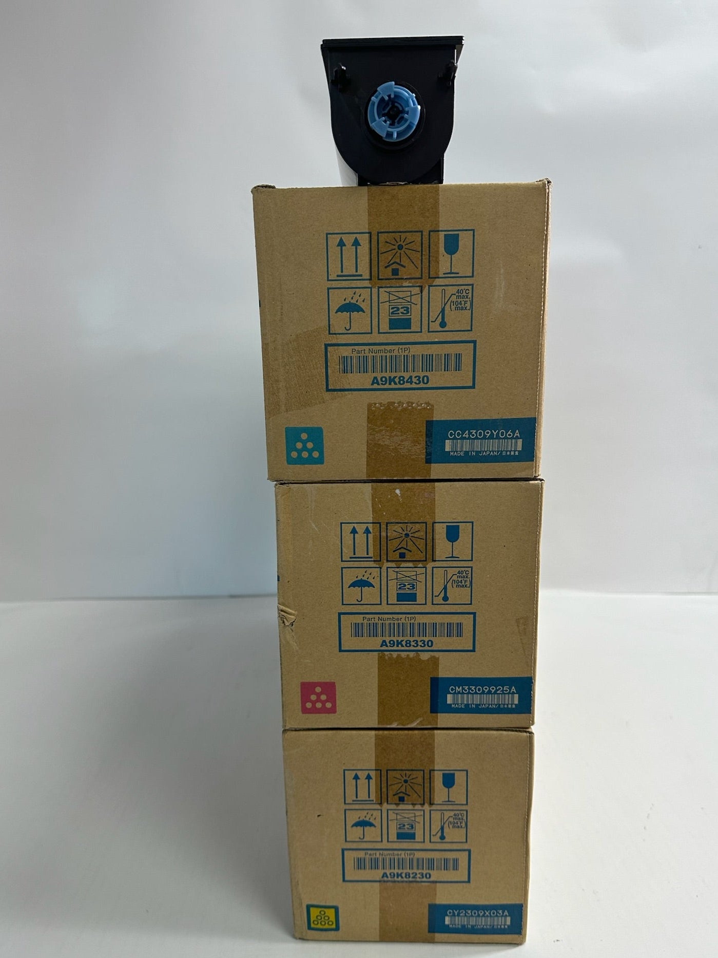 3 Genuine Konica Minolta Bizhub C659,C759 CMY Toners TN713 (Open Cyan, No Black)