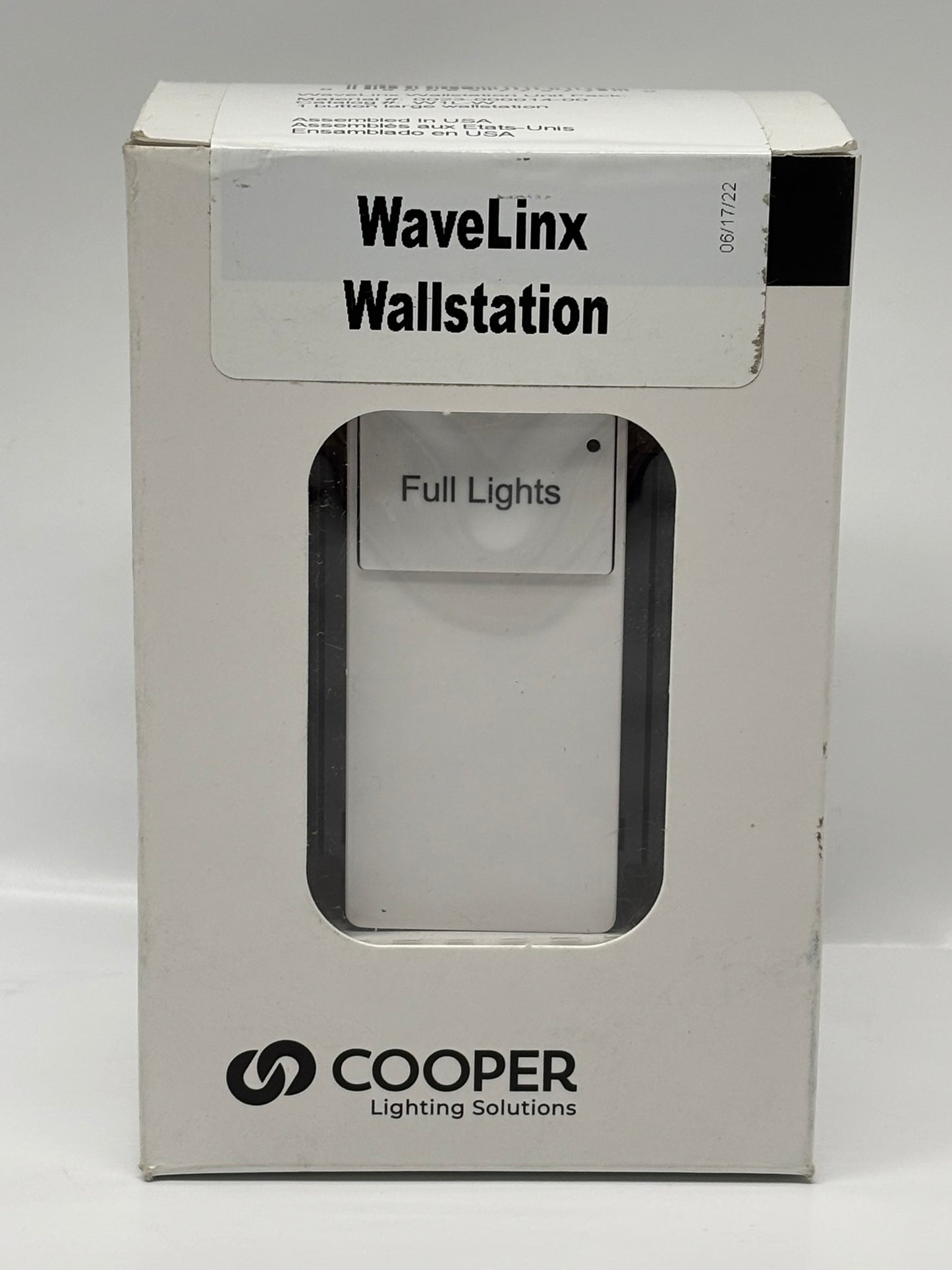 Cooper Lighting Solutions WaveLinx Wallstation Unit Pack 1 Button Large Wallstation W1L-W
