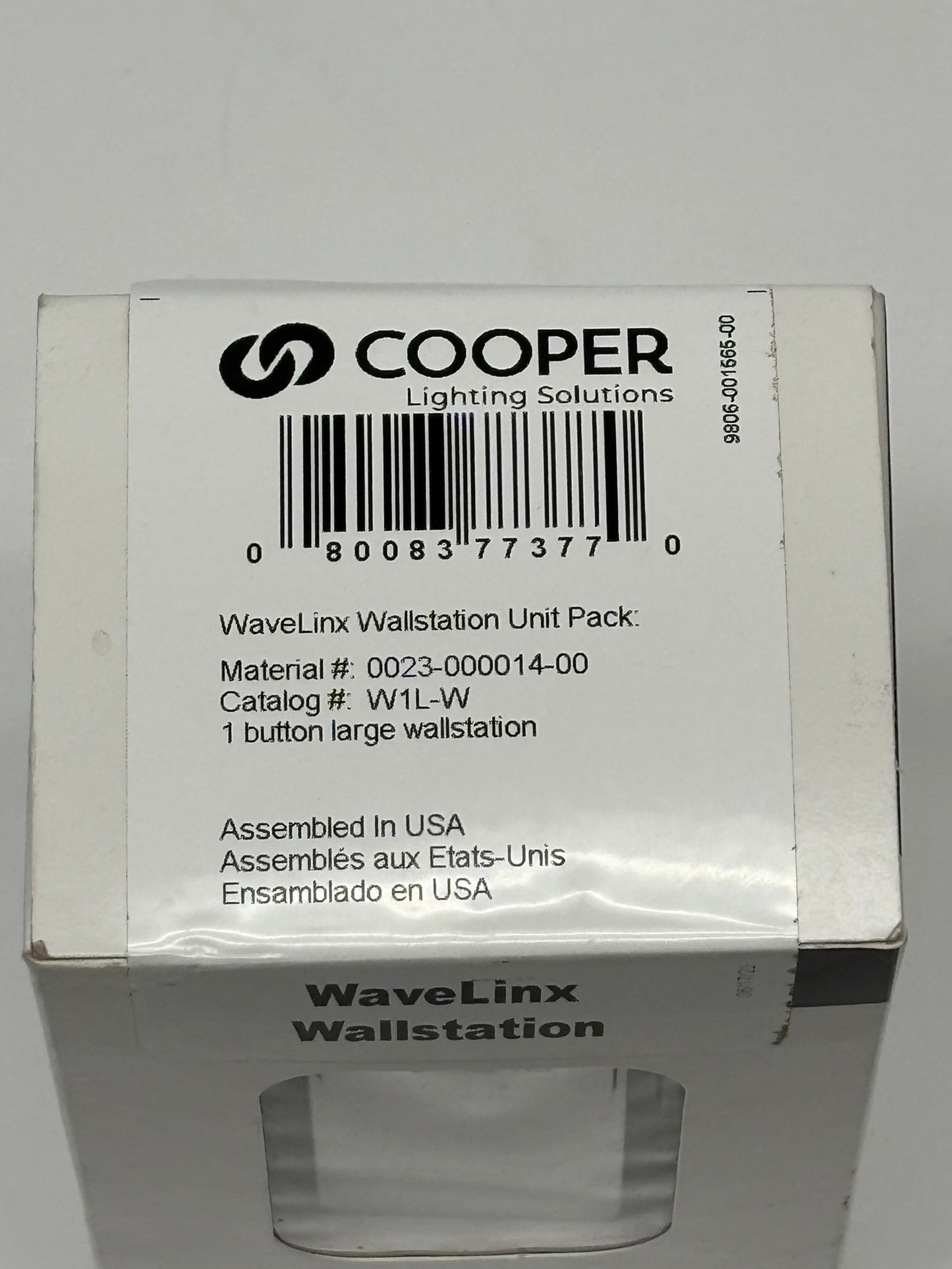 Cooper Lighting Solutions WaveLinx Wallstation Unit Pack 1 Button Large Wallstation W1L-W