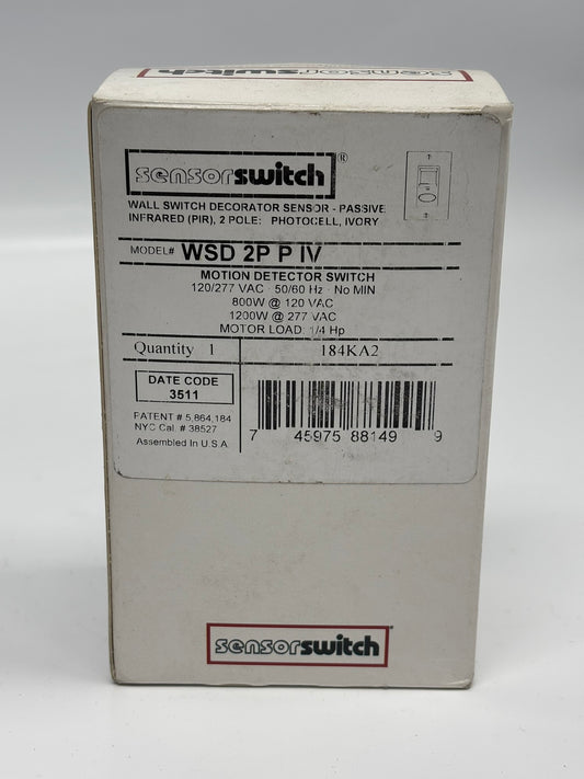 Acuity Controls WSD-2P-P-IV  Sensor Switch Dual Relay Wall Switch Occupancy Sensor