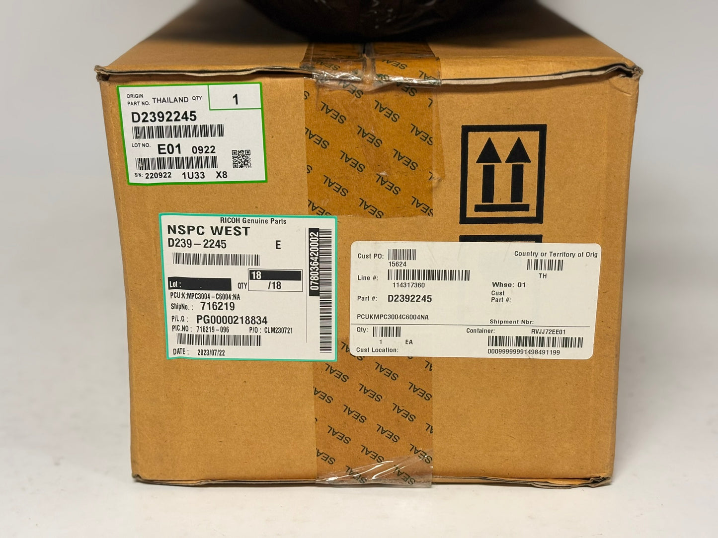 Open OEM Ricoh MP C3004,C3504,C4504,C501 Black Drum Unit D2392245(D2392244)