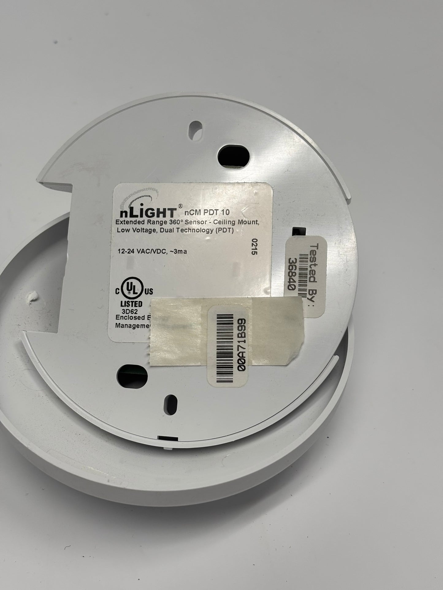 Acuity Controls NCM-PDT-10 Sensor Switch Ceiling Mount Occupancy Sensor