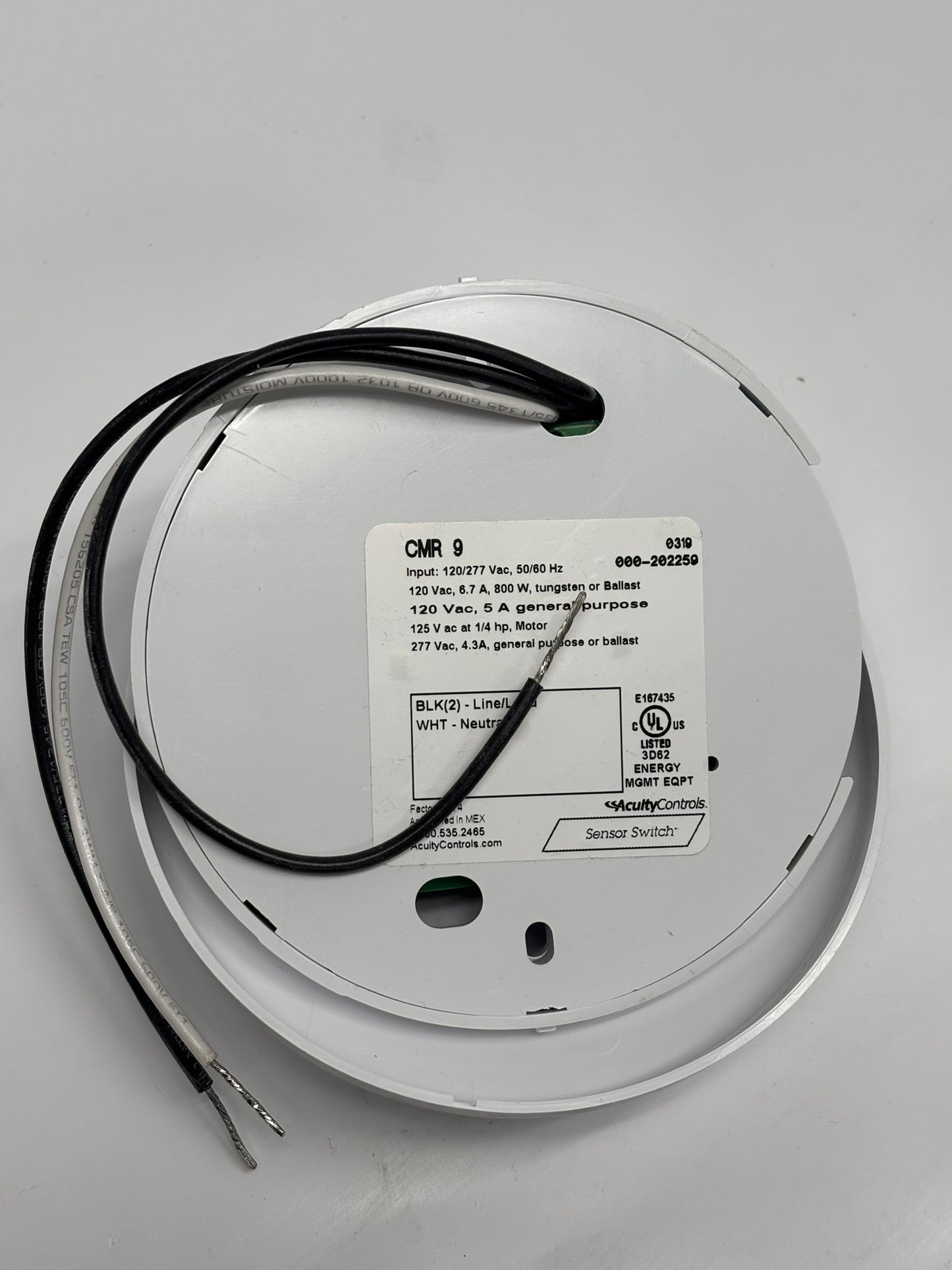 Acuity Controls CMR-9 Sensor Switch Ceiling Mount Occupancy Sensor