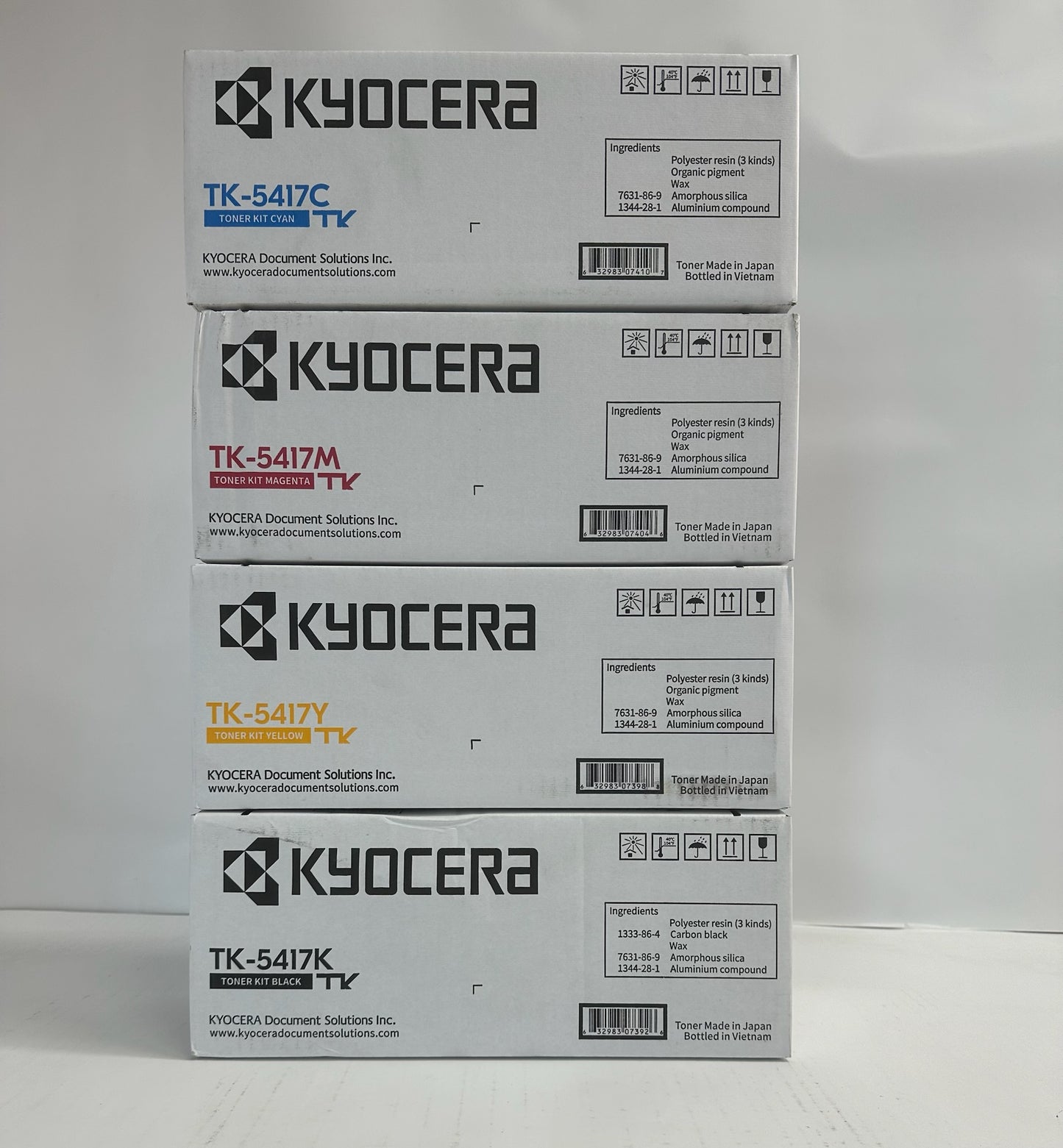 4 New OEM Kyocera TASKalfa MA4500ci,PA 4500ci CMYK Toner Kit TK-5417