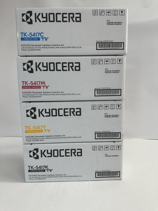 4 New OEM Kyocera TASKalfa MA4500ci,PA 4500ci CMYK Toner Kit TK-5417