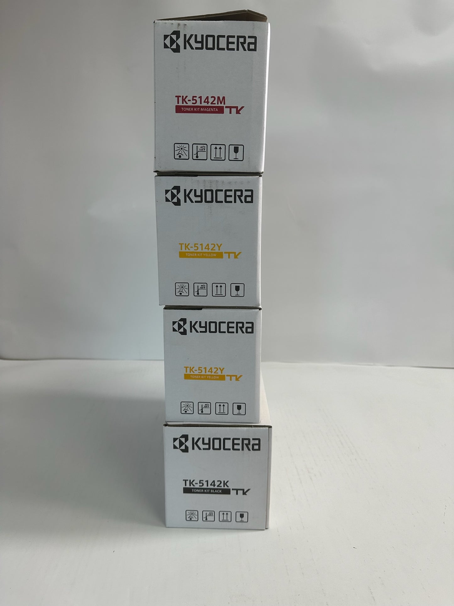 4 New Genuine Kyocera ECOSYS M6030cdn,M6530cdn,P6130cdn MYYK TK-5142 Toners