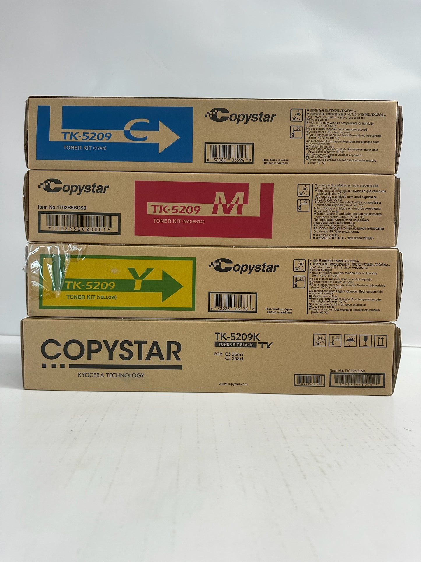 4 New Genuine Copystar CS356ci,CS358ci CMYK Toner Kits TK-5209