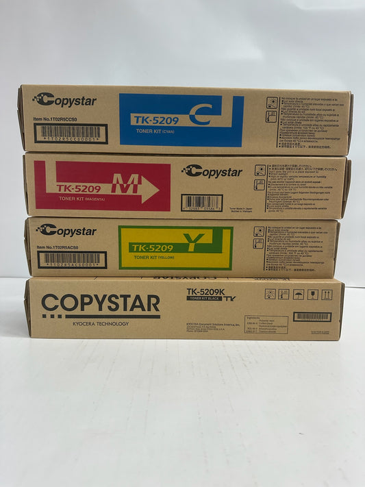 4 New Genuine Copystar CS356ci,CS358ci CMYK Toner Kits TK-5209