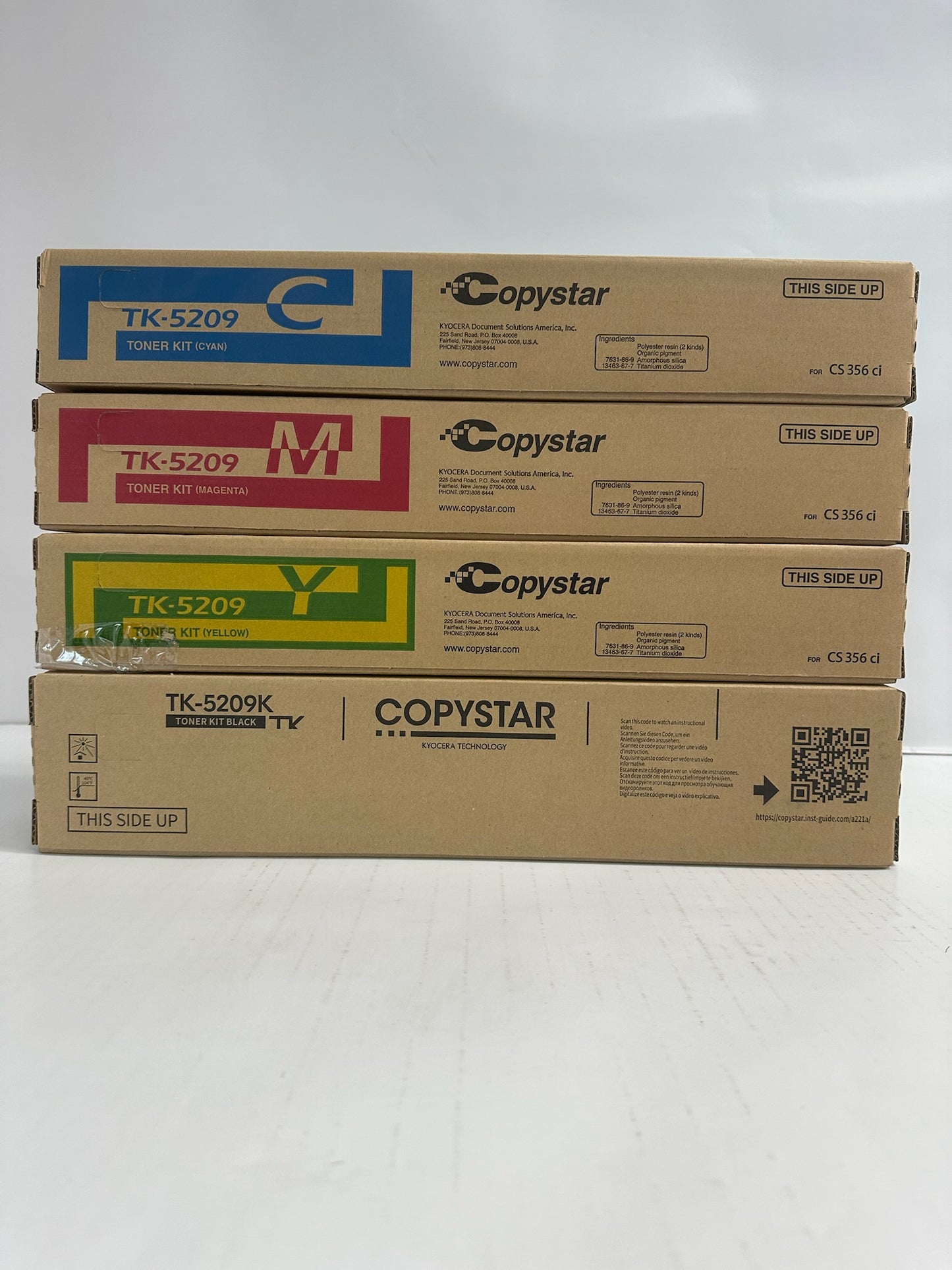 4 New Genuine Copystar CS356ci,CS358ci CMYK Toner Kits TK-5209