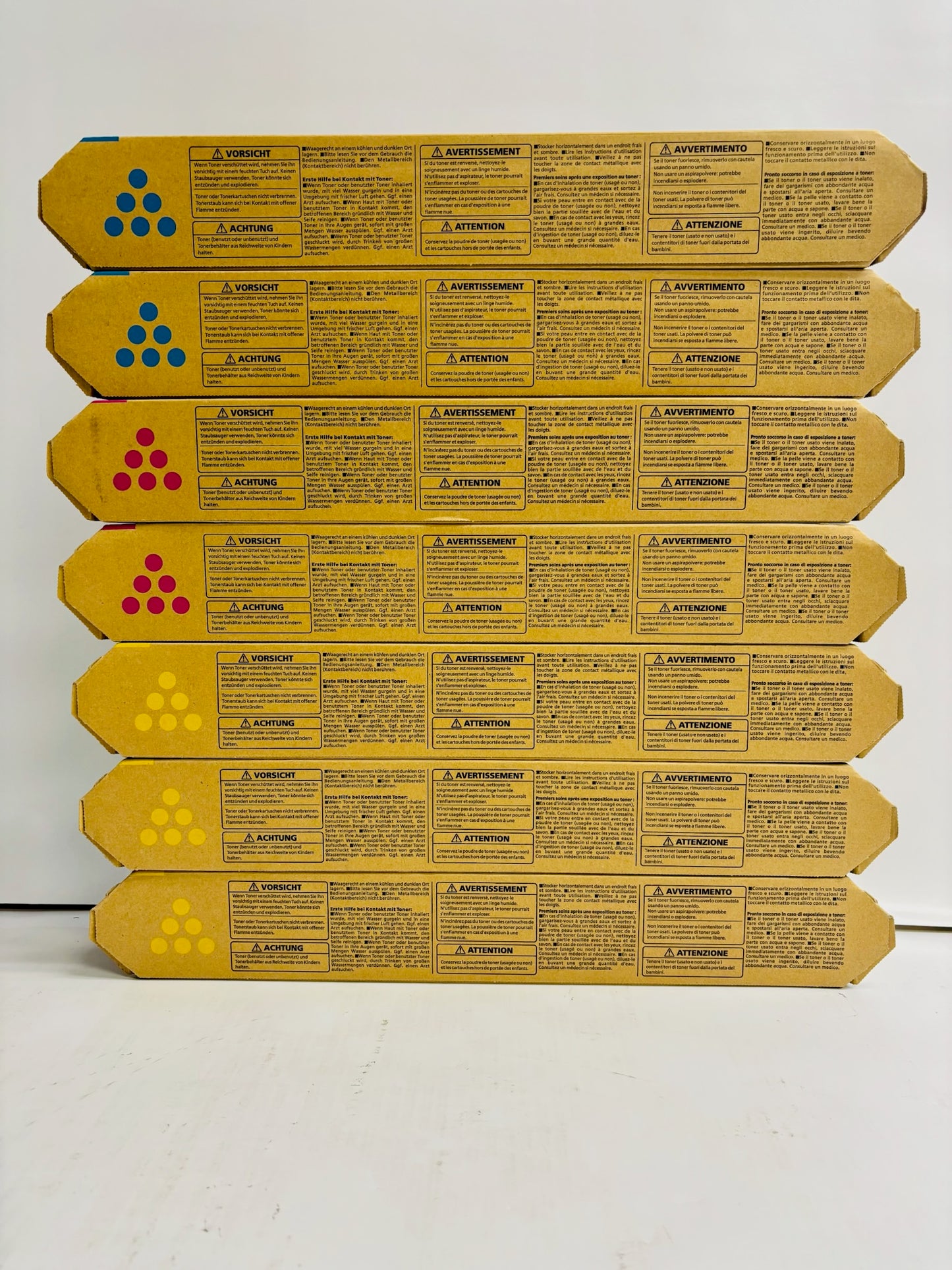 7 Genuine Ricoh IM C300, C400 CMMYYY Toners 842379,80,81 (No Black)