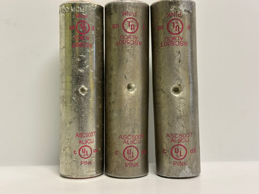 3 PK NSI (ASC500T) No Box Series ASC-T Dual Rated Compression Tinned Aluminum Splice