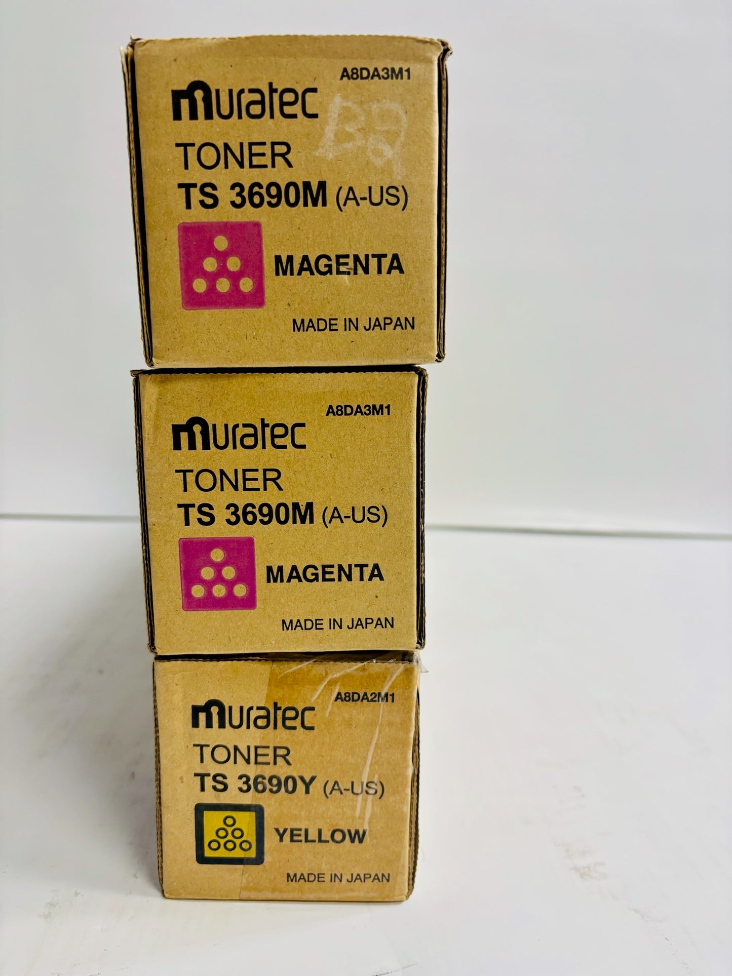 3 Genuine Muratec MFX-C3690,C3090,C2590 MMY Toner TS3690 (No Cyan & Black)