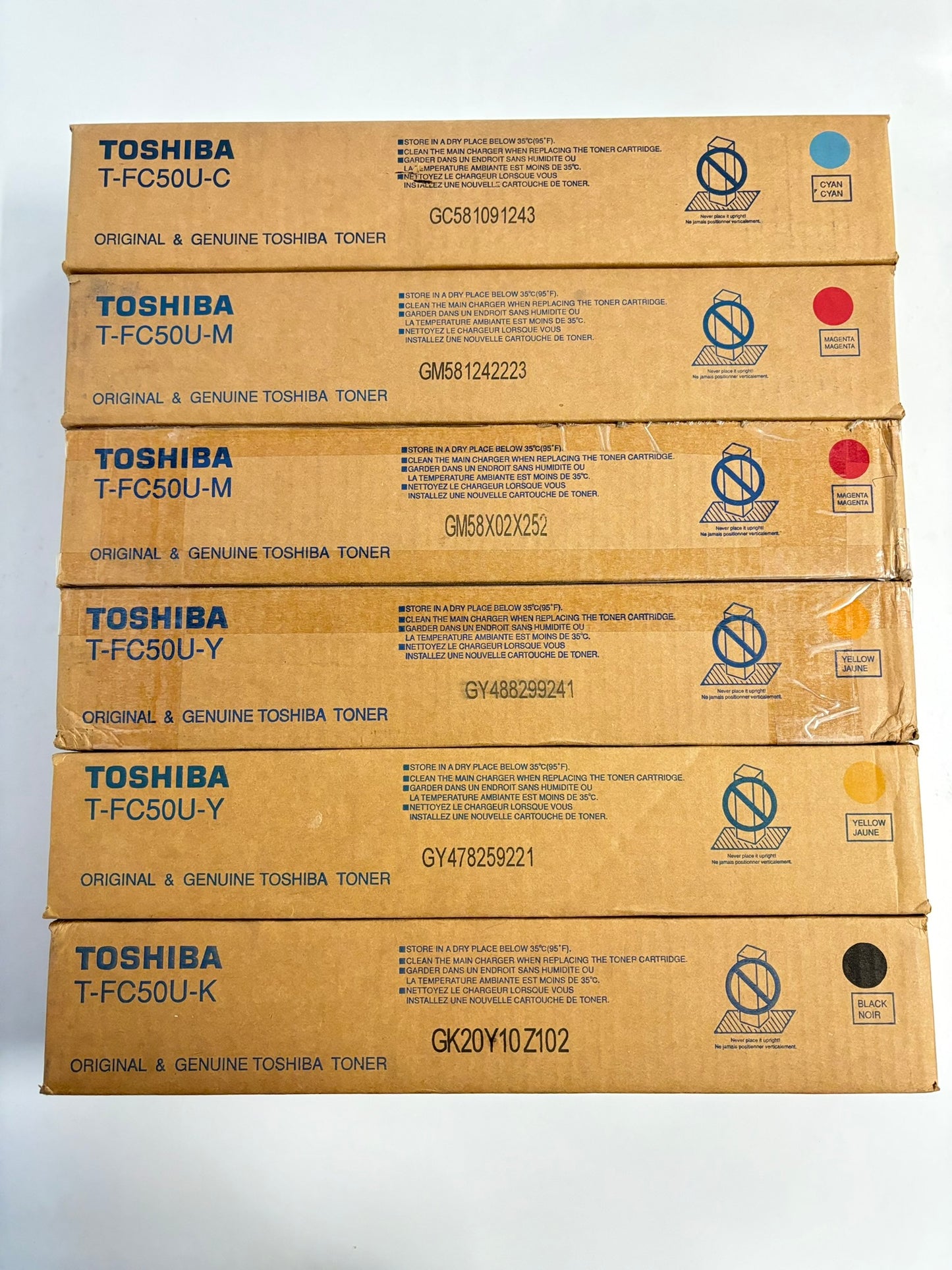6 Toshiba eSTUDIO 2555C,3055C,C4555C,5055C T-FC50U CMMYYK Toners