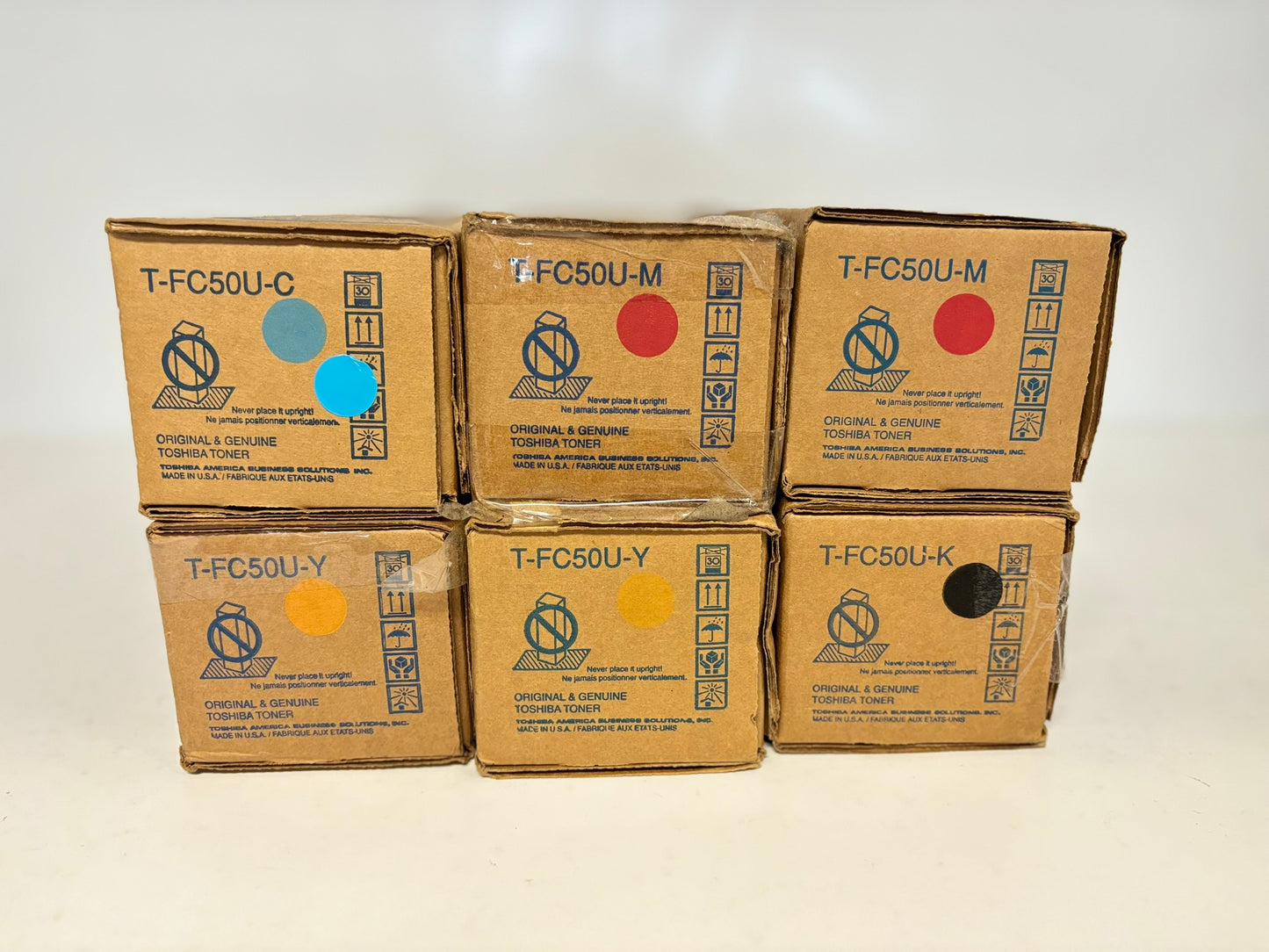 6 Toshiba eSTUDIO 2555C,3055C,C4555C,5055C T-FC50U CMMYYK Toners