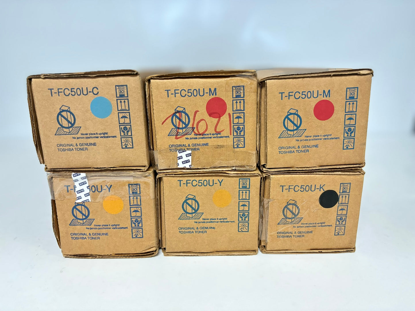 6 Toshiba eSTUDIO 2555C,3055C,C4555C,5055C T-FC50U CMMYYK Toners