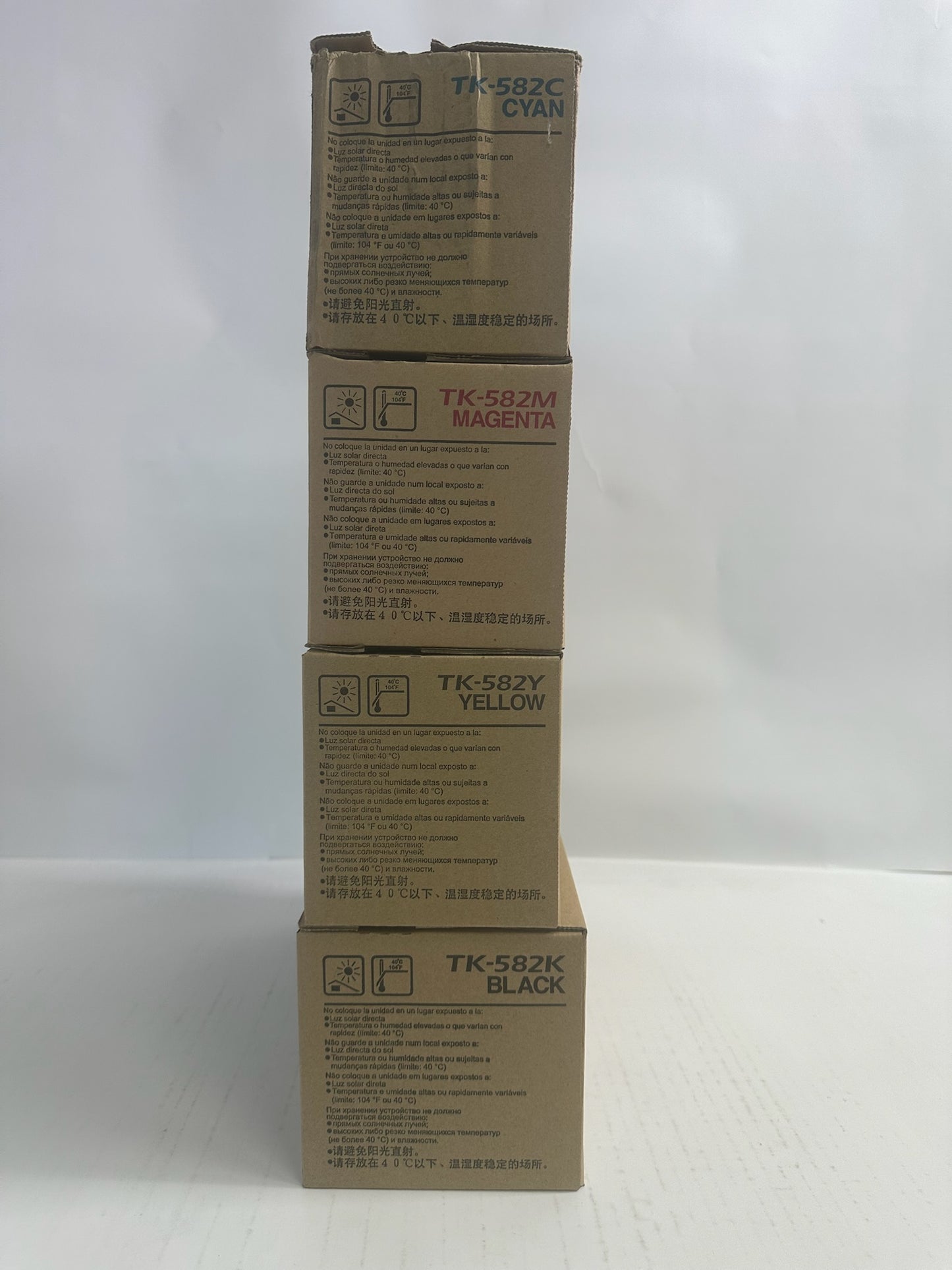 4 New Genuine Kyocera ECOSYS P6021cdn, FS-C5150DN CMYK Toner Kits TK-582, TK582