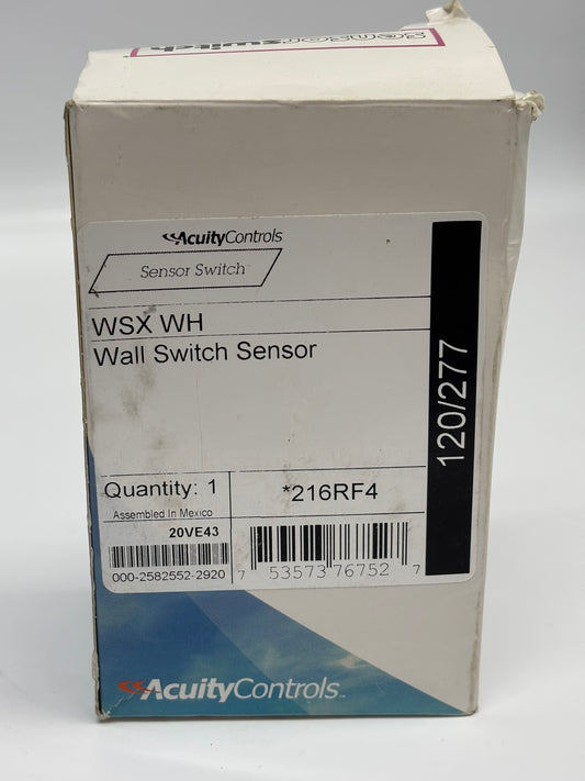 Acuity WSX-WH Sensor Switch Occupancy Sensor, PIR, 2000 sq ft