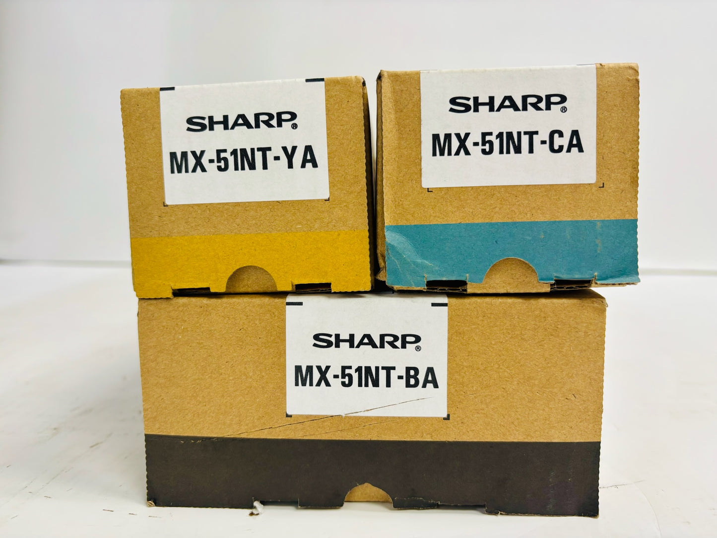 3 Genuine Sharp MX-4110,4111N,4112N,4140N MX-51NT CYK Toners (No Magenta)