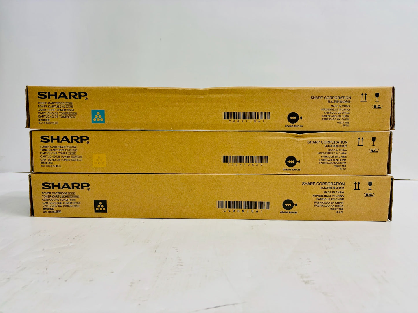 3 Genuine Sharp MX-4110,4111N,4112N,4140N MX-51NT CYK Toners (No Magenta)