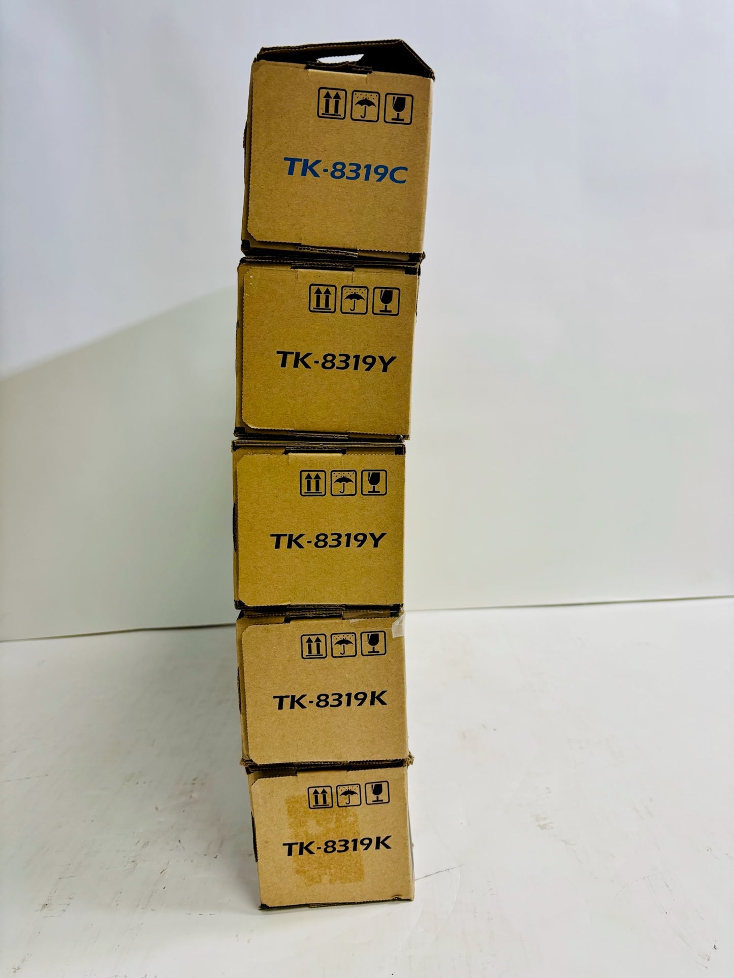 5 Genuine Copystar CS2550ci CYYKK Toners TK-8319, TK8319 (No Mag, 1 Open Black)