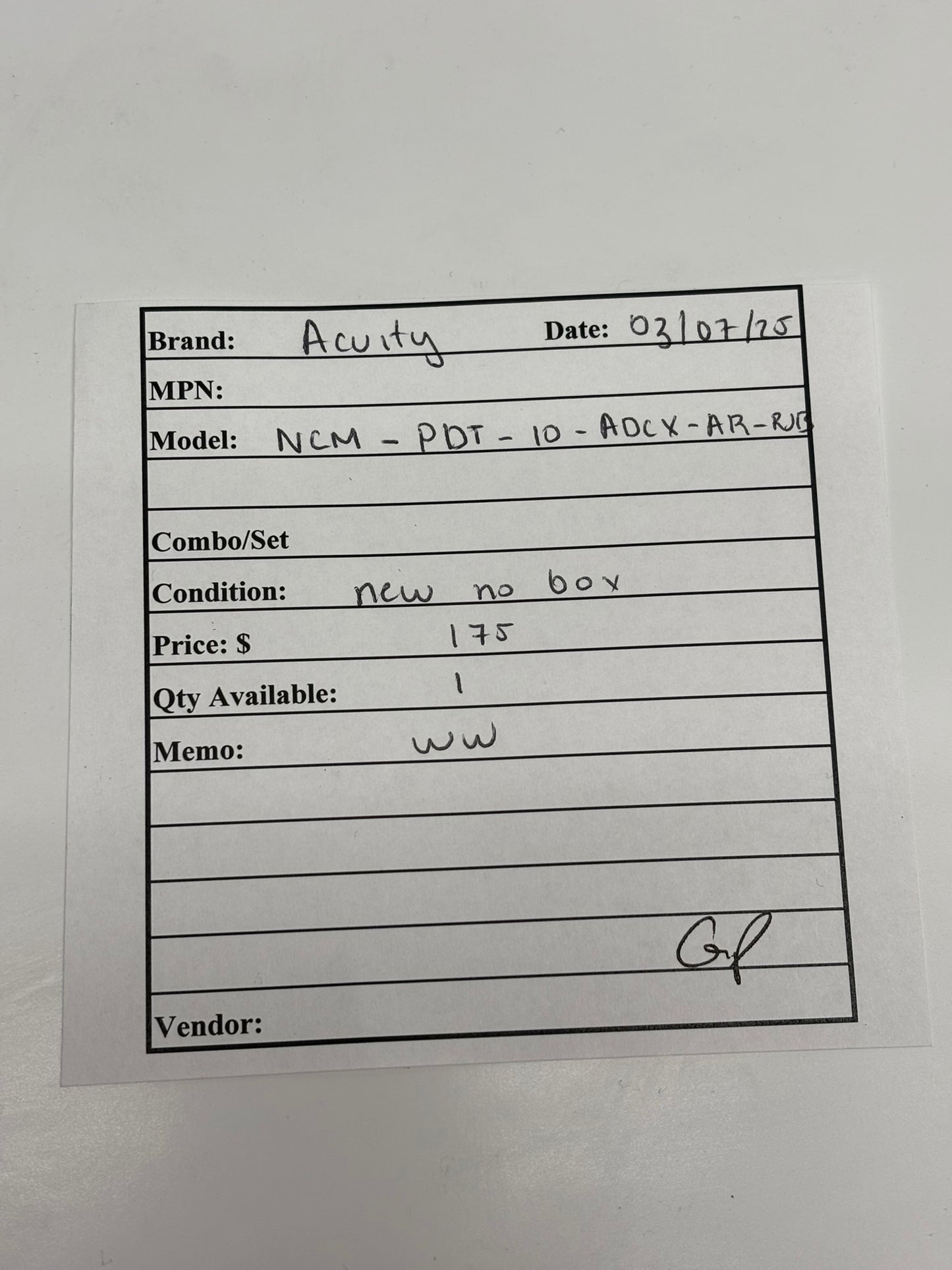Acuity NCM-PDT-10-ADCX-AR-RJB Ceiling Mount Occupancy & Daylight Sensor, No Box